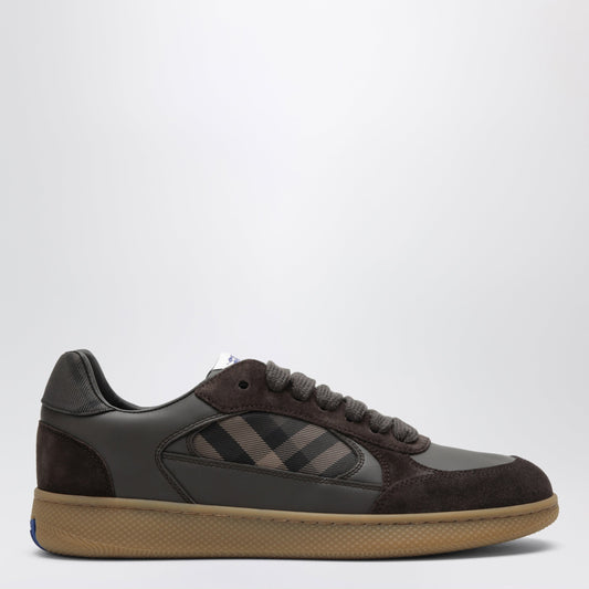 Burberry Terrace Sneakers In Brown Leather And Suede Men BURBERRY