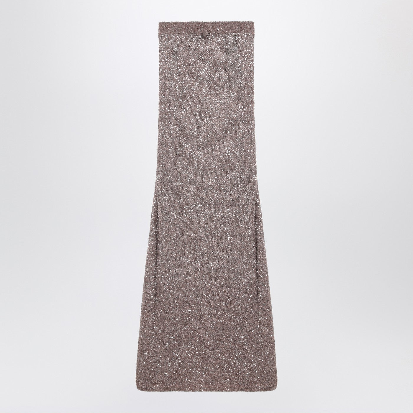 Balenciaga Light Brown/Silver Maxi Skirt With Sequins Women BALENCIAGA