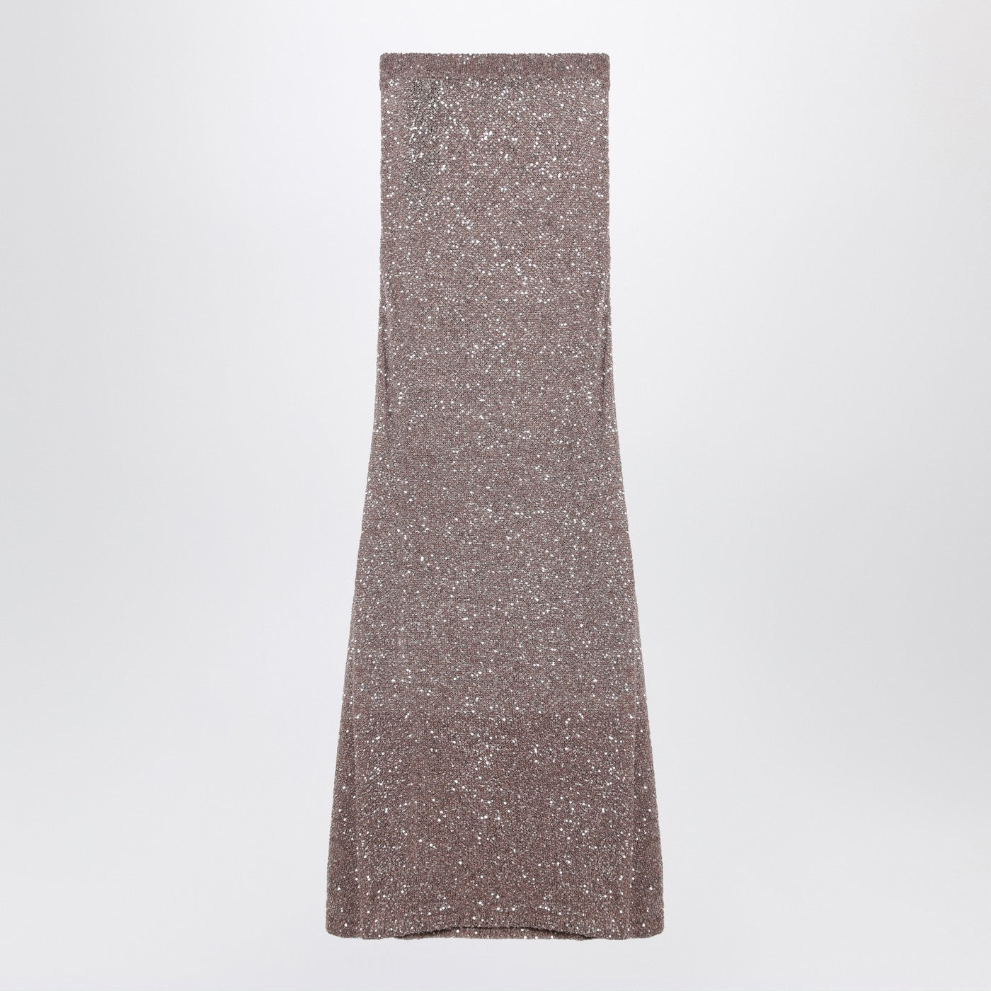 Balenciaga Light Brown/Silver Maxi Skirt With Sequins Women BALENCIAGA