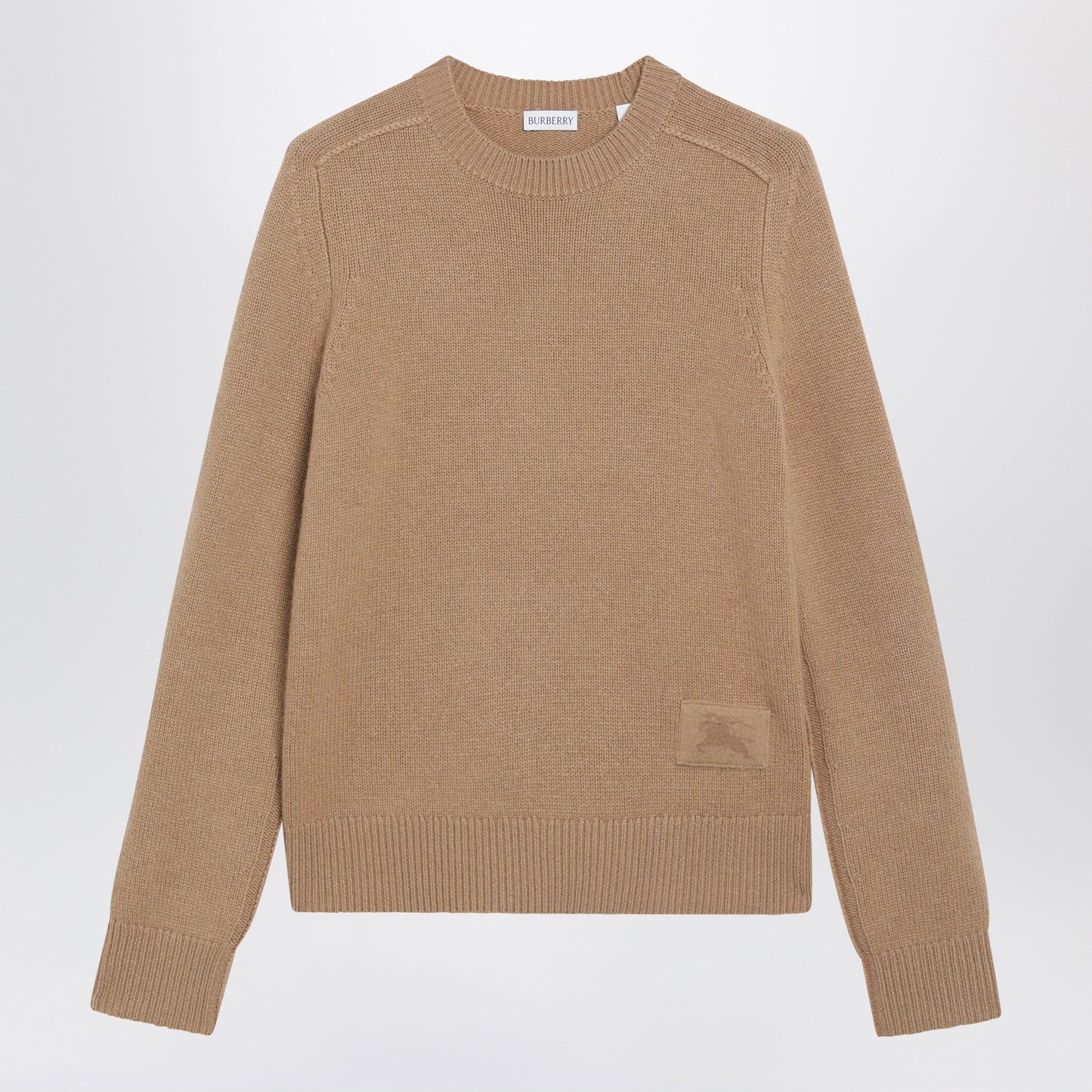 Burberry Caramel Crew-Neck Cashmere Sweater Women BURBERRY