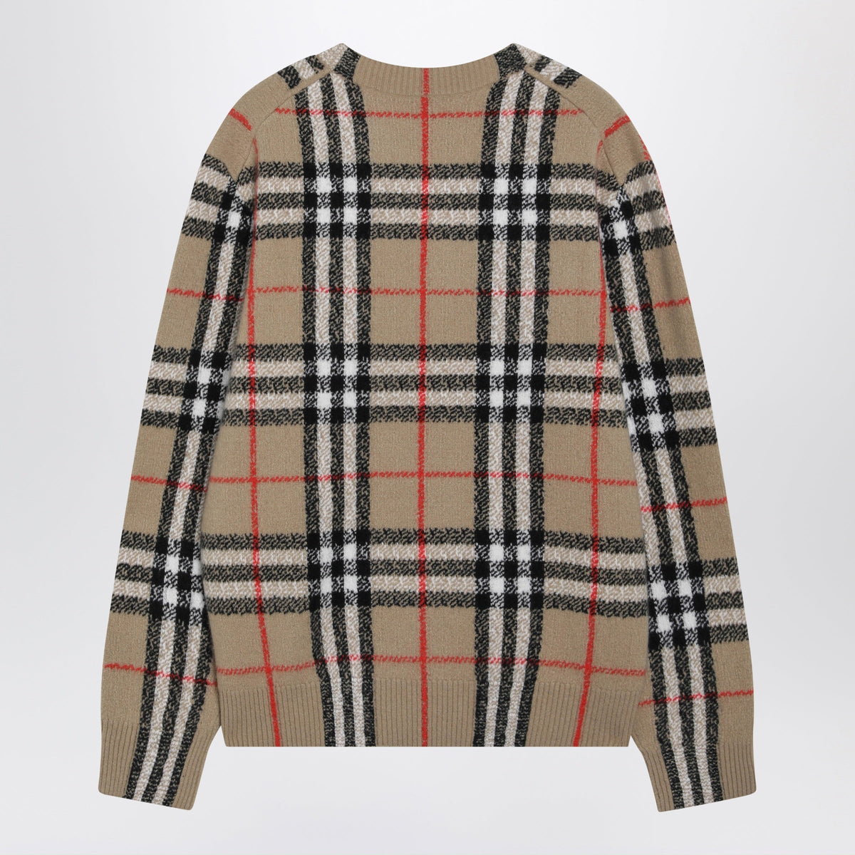 Burberry Sand Beige Cashmere Check Sweater Men BURBERRY