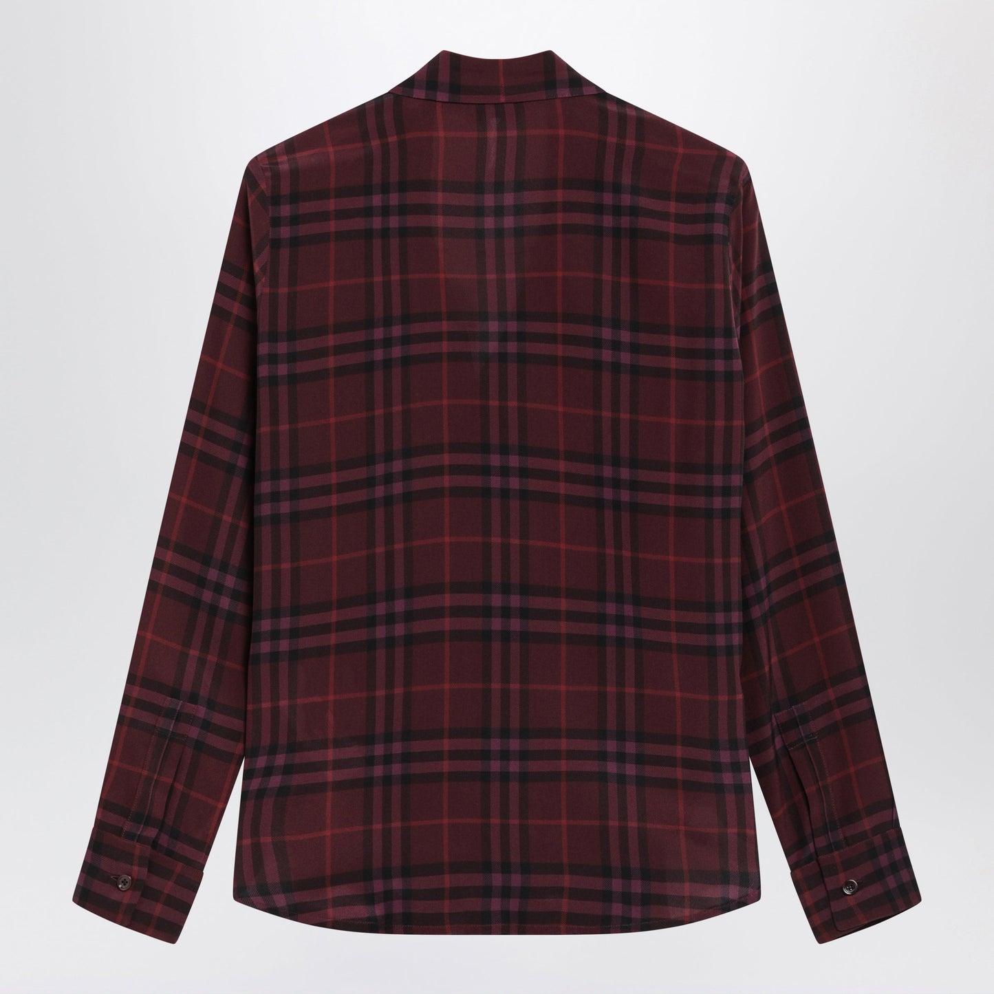 Burberry Purple Check Silk Shirt Women BURBERRY
