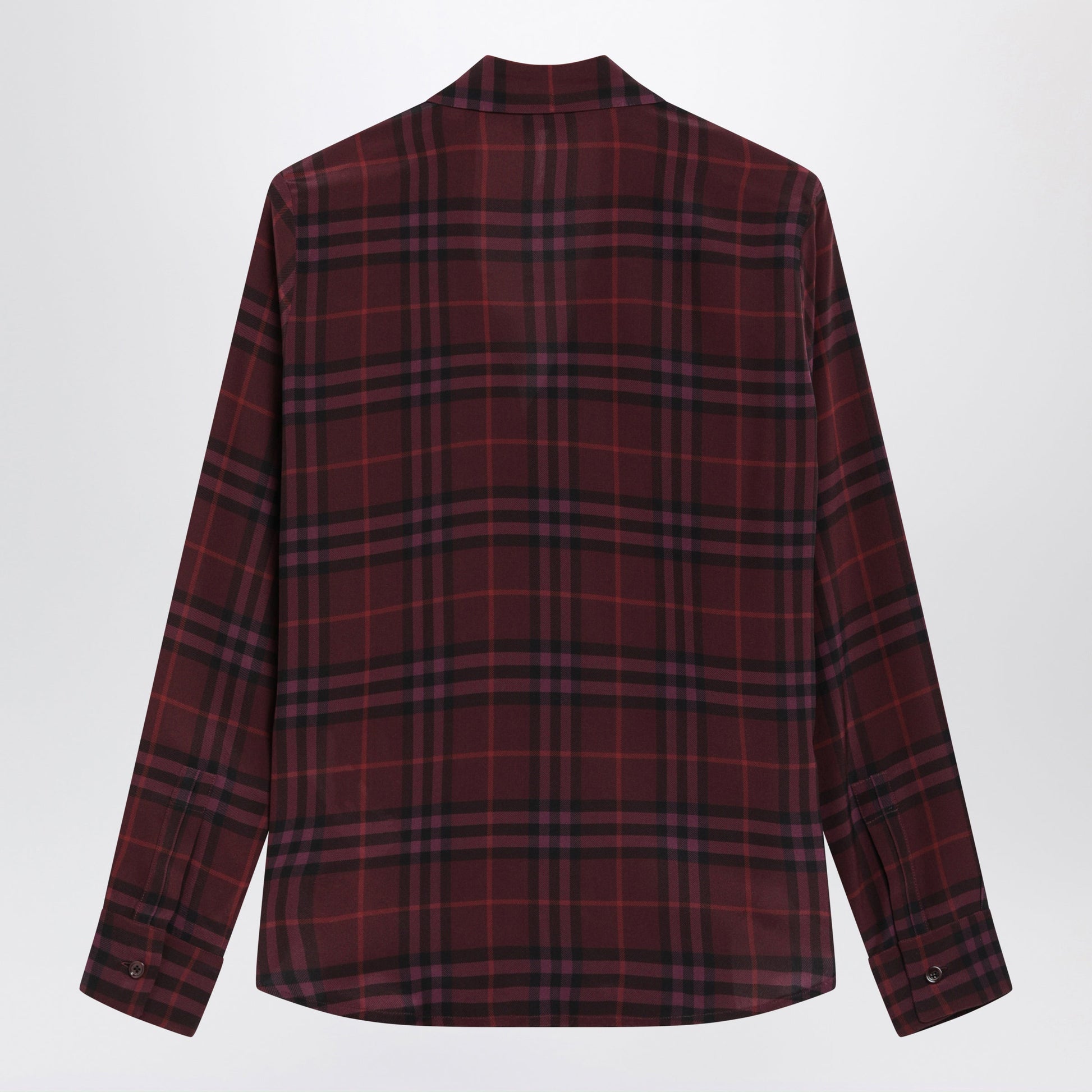 Burberry Purple Check Silk Shirt Women BURBERRY