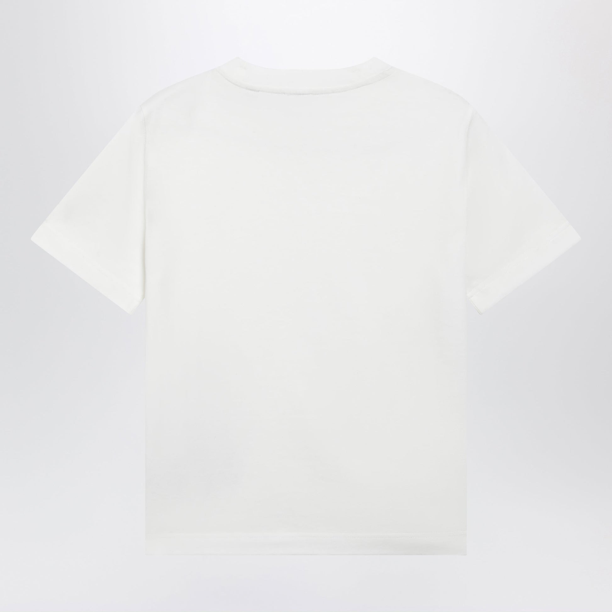 Burberry Chalk Cotton T-Shirt With Cashmere Check Applique Women BURBERRY