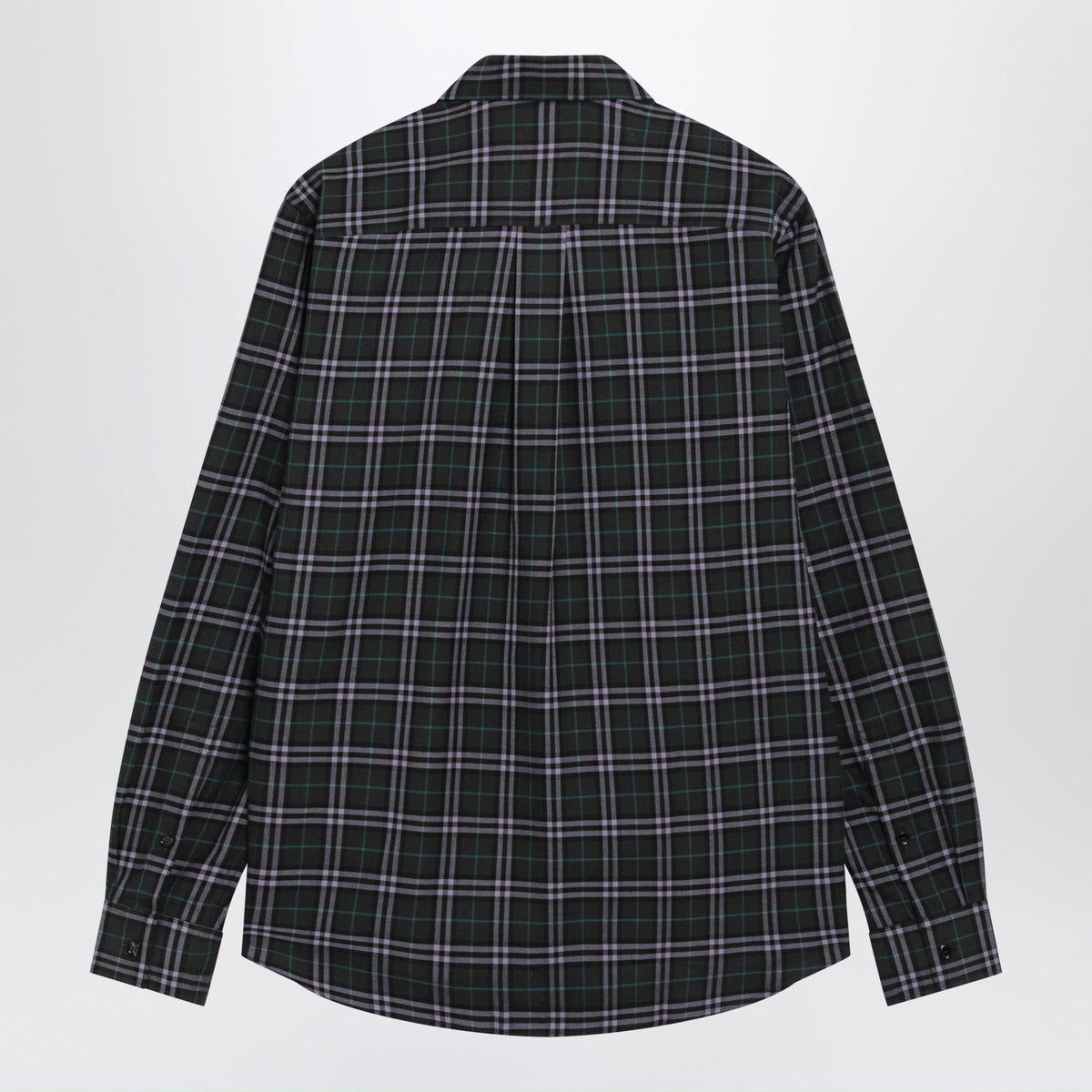 Burberry Marsh Green Check Cotton Shirt Men BURBERRY