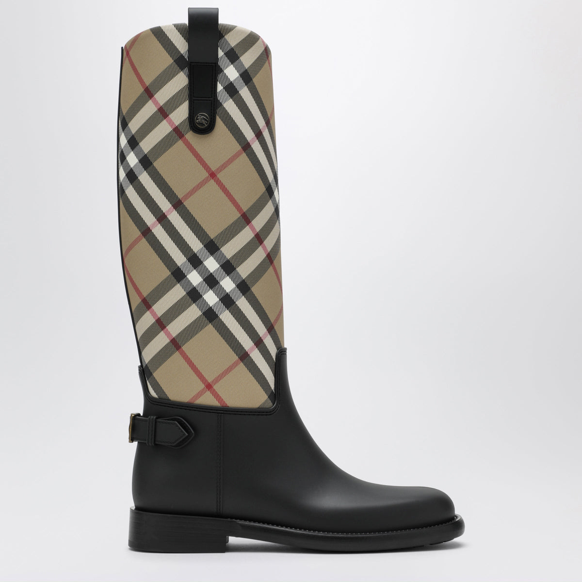 Burberry Beige Cavalier Boots With House Check Pattern Women BURBERRY