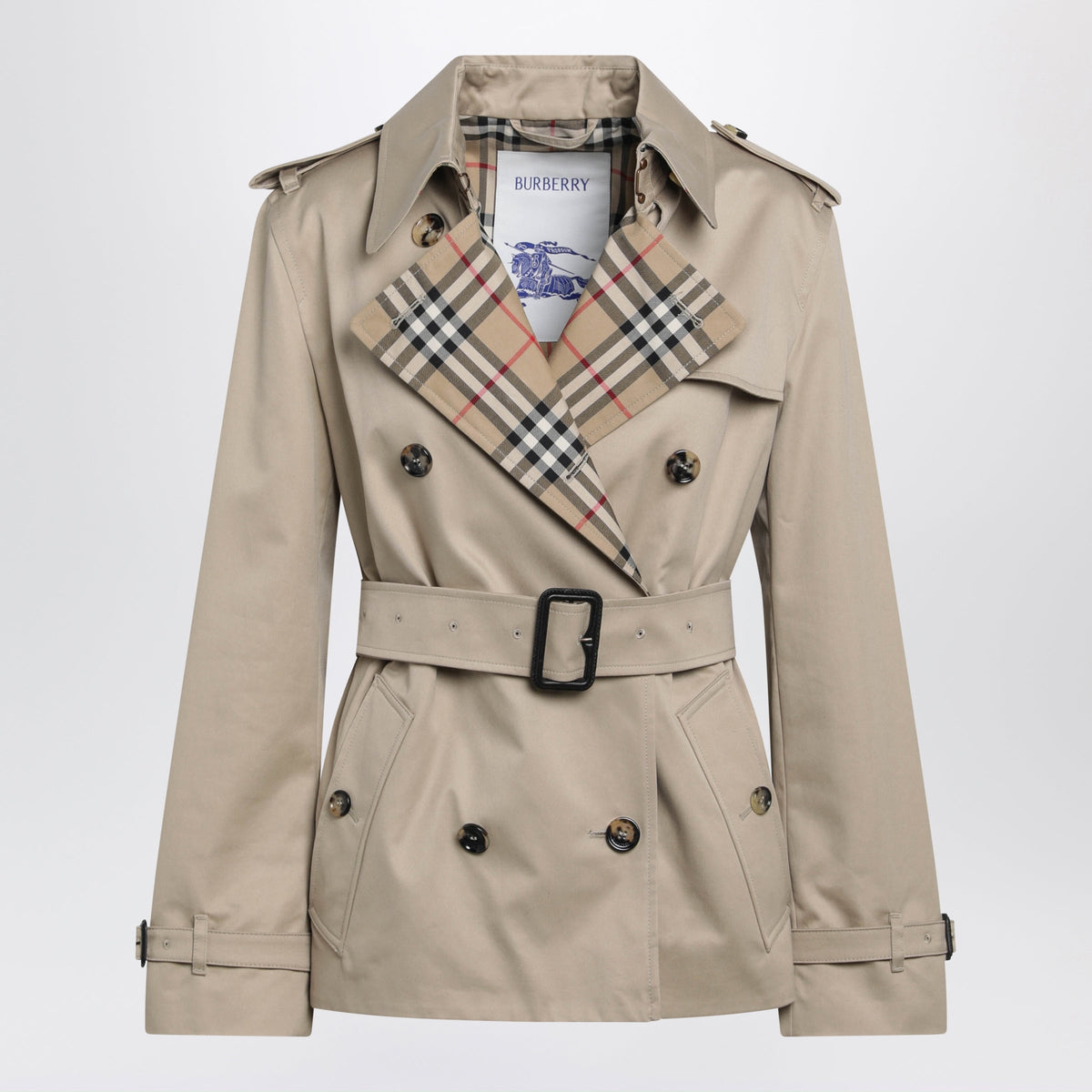 Burberry Honey Beige Cropped Trench Coat Women BURBERRY