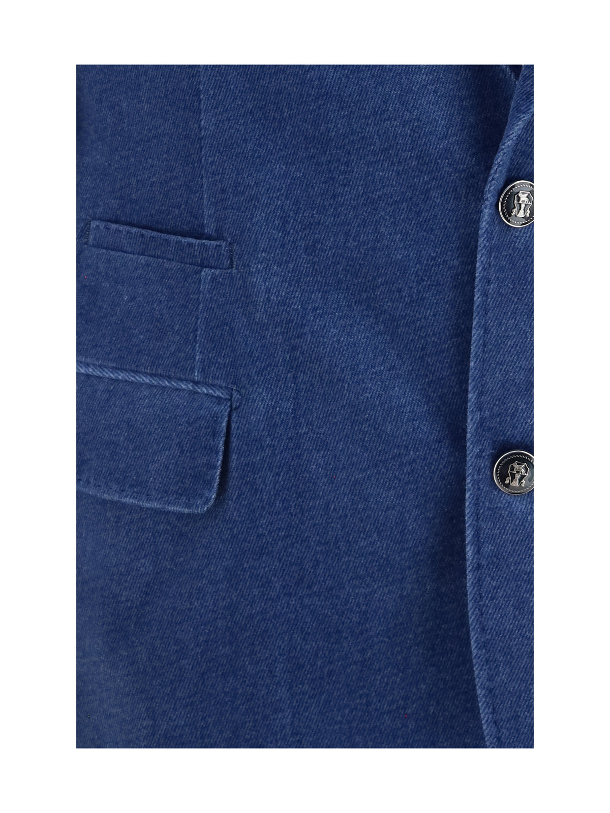 Brunello Cucinelli Men Denim-Effect Tailored Blazer BRUNELLO CUCINELLI