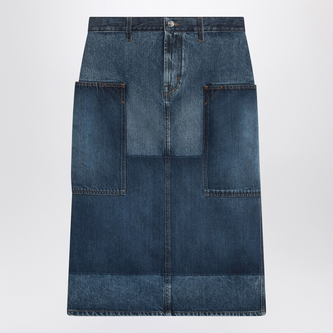 Gucci Patchwork Blue Skirt In Denim Women GUCCI