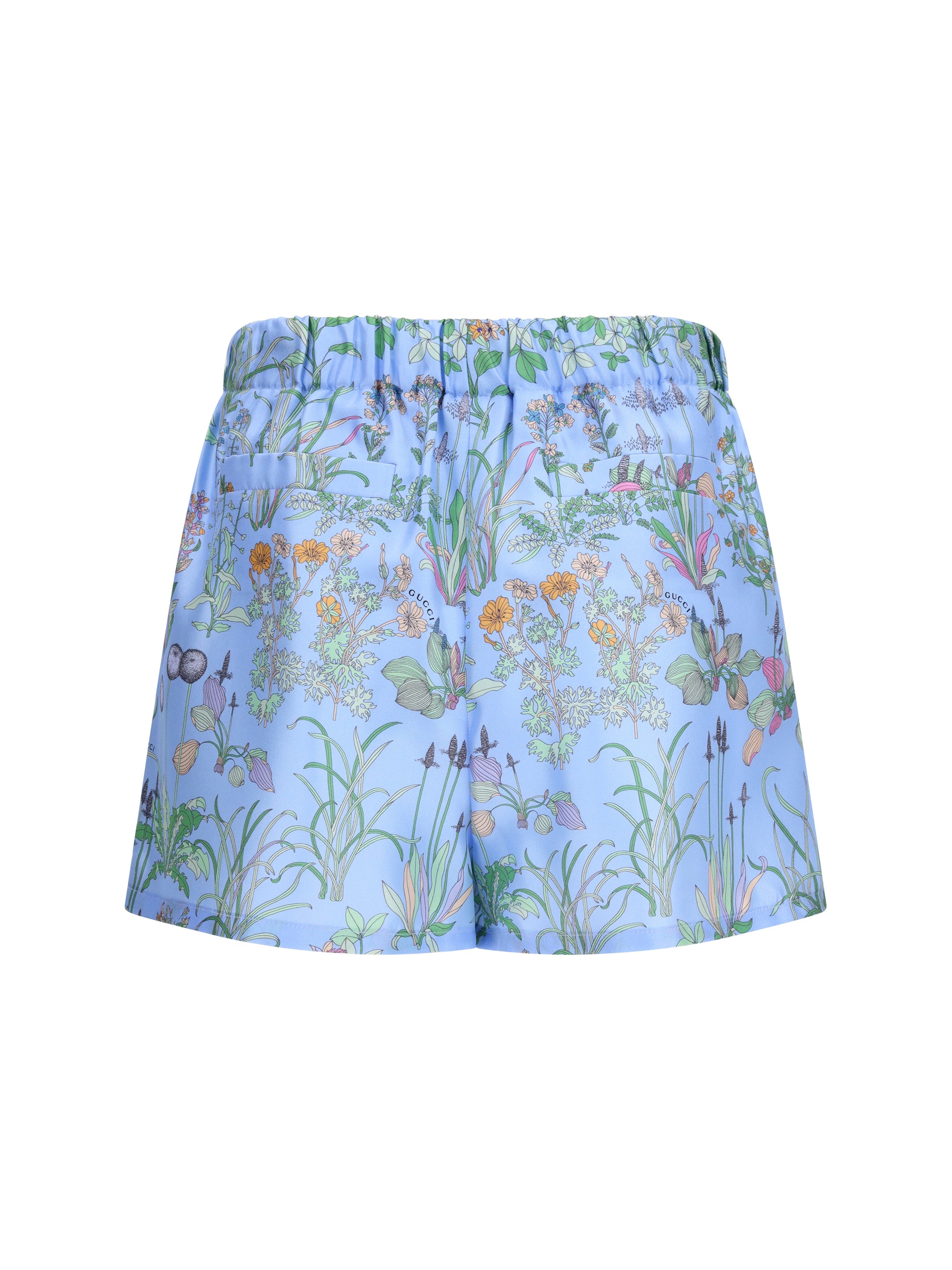 Gucci Women Printed Silk Twill Shorts GUCCI