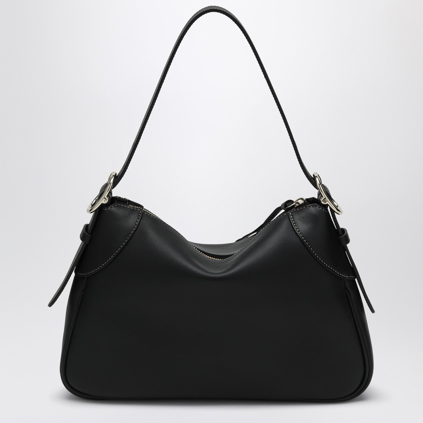 Gucci Gg Emblem Medium Black Shoulder Bag Women GUCCI