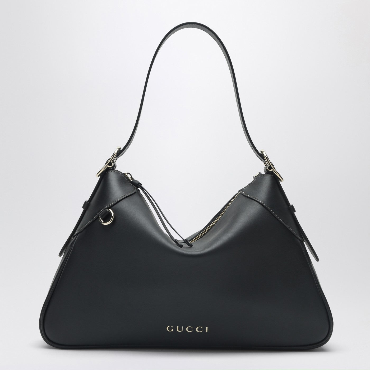 Gucci Gg Emblem Large Black Shoulder Bag Women GUCCI
