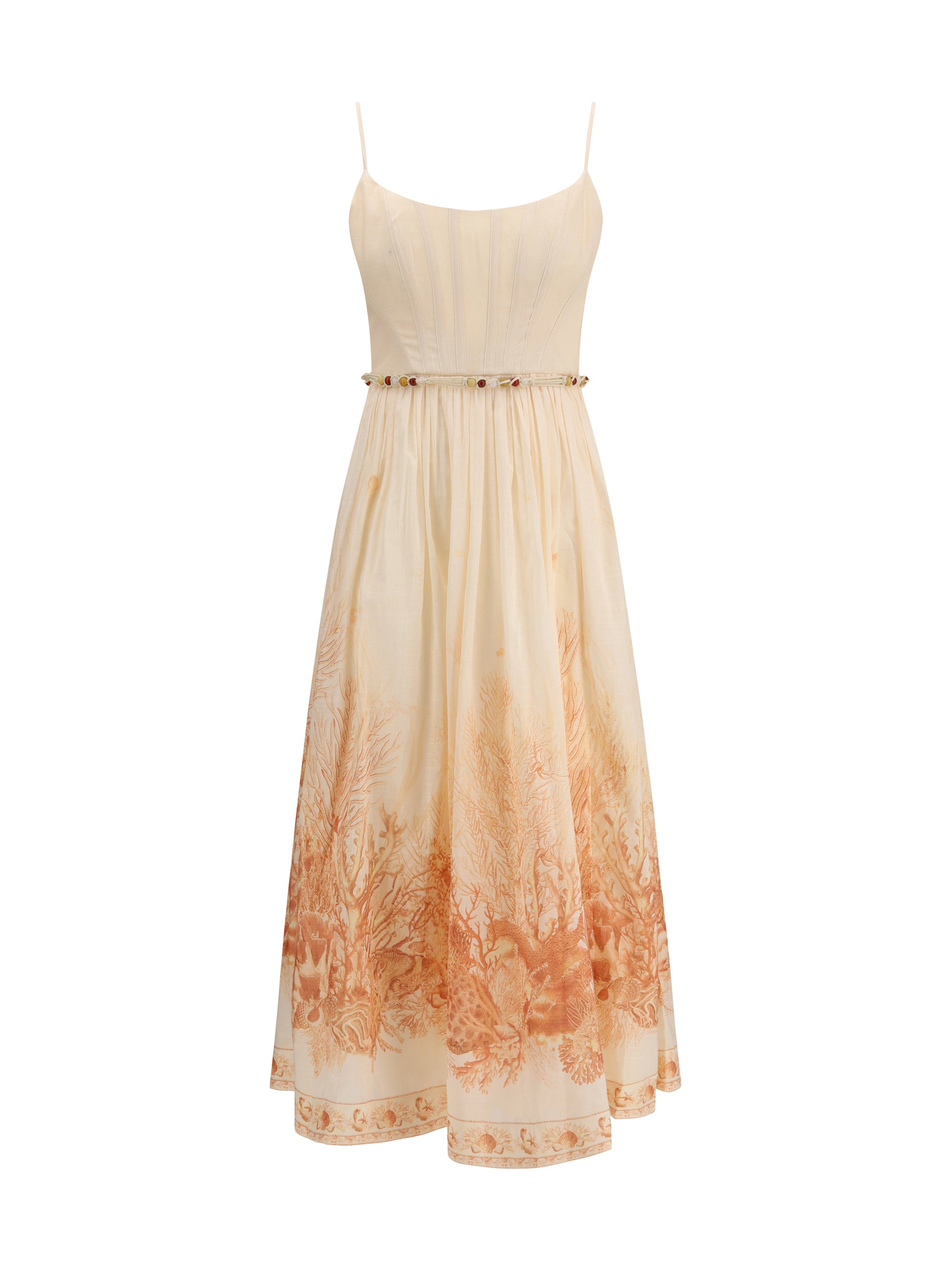 Zimmermann Women Wanderlust Corset Midi Dress ZIMMERMANN