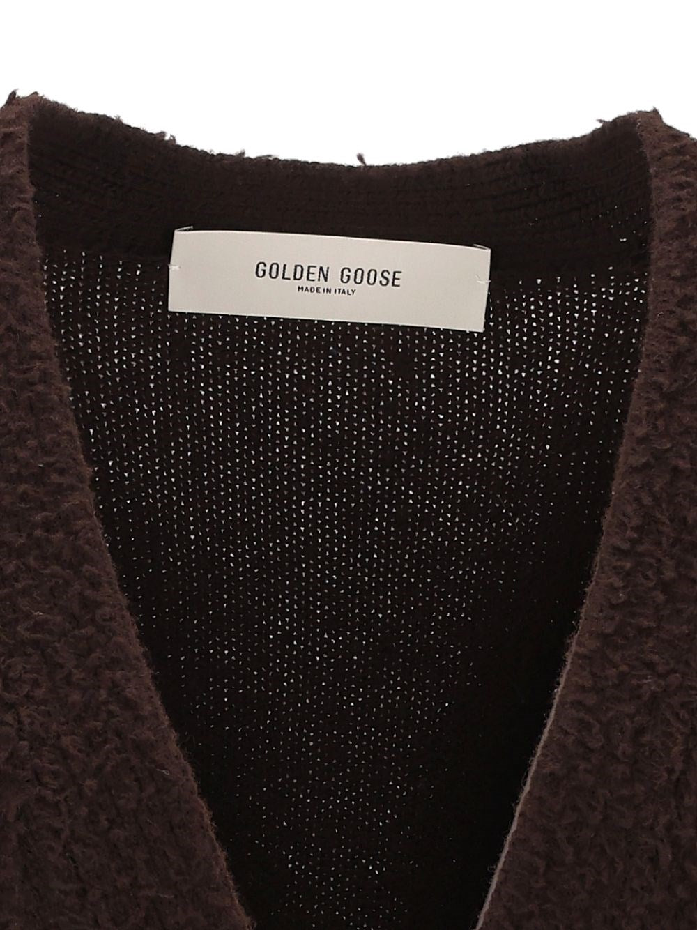 Golden Goose Women Brown Wool Cardigan With A Casentino Effect GOLDEN GOOSE