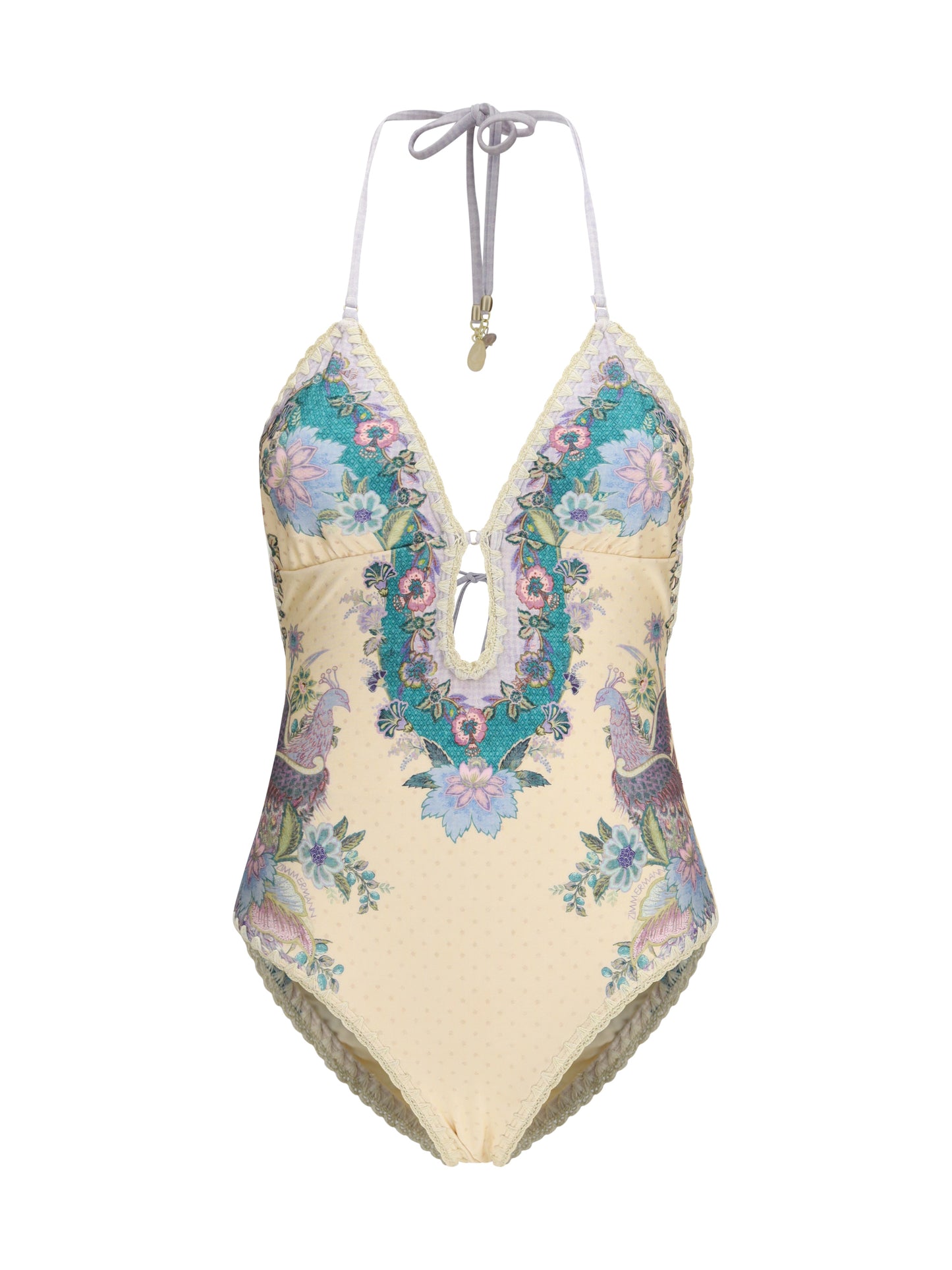 Zimmermann Women Indra Crochet Detail One-Piece Swimsuit ZIMMERMANN