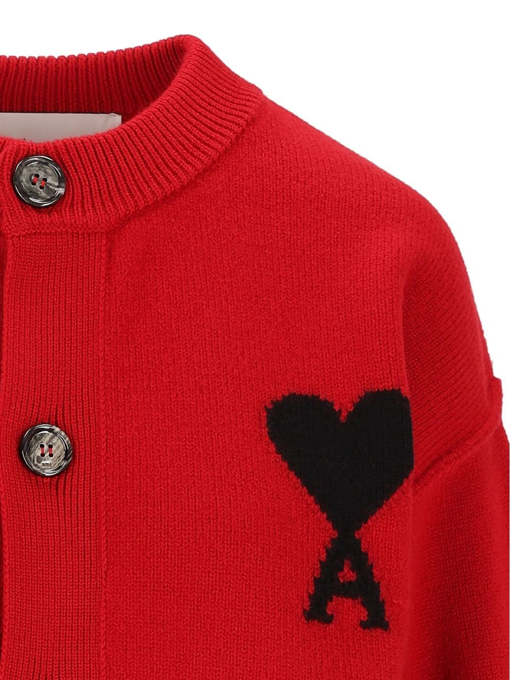 Ami Women Wool Ami De Coeur Cardigan AMI PARIS