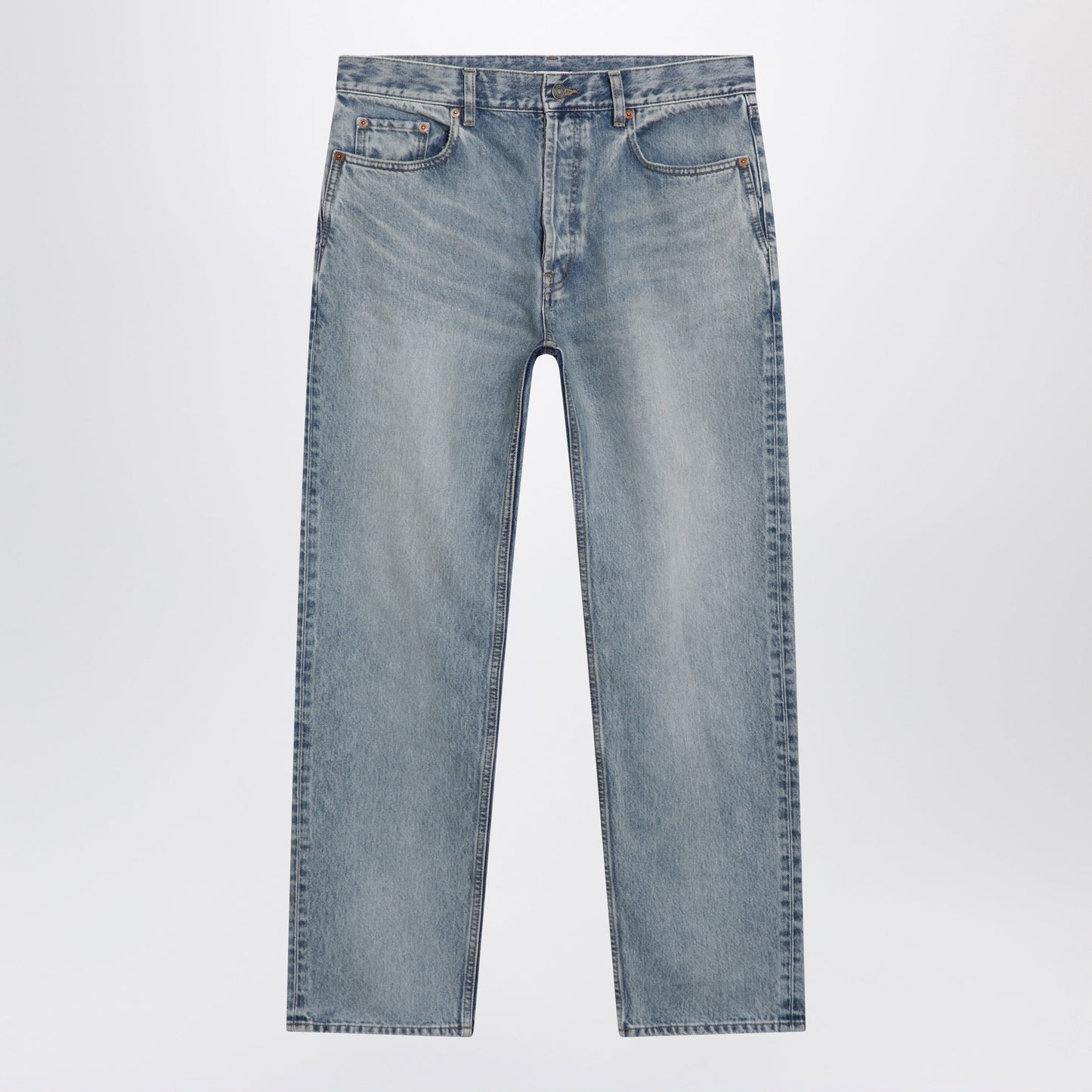 Saint Laurent Mick Long Jeans In South Blue Denim Men SAINT LAURENT