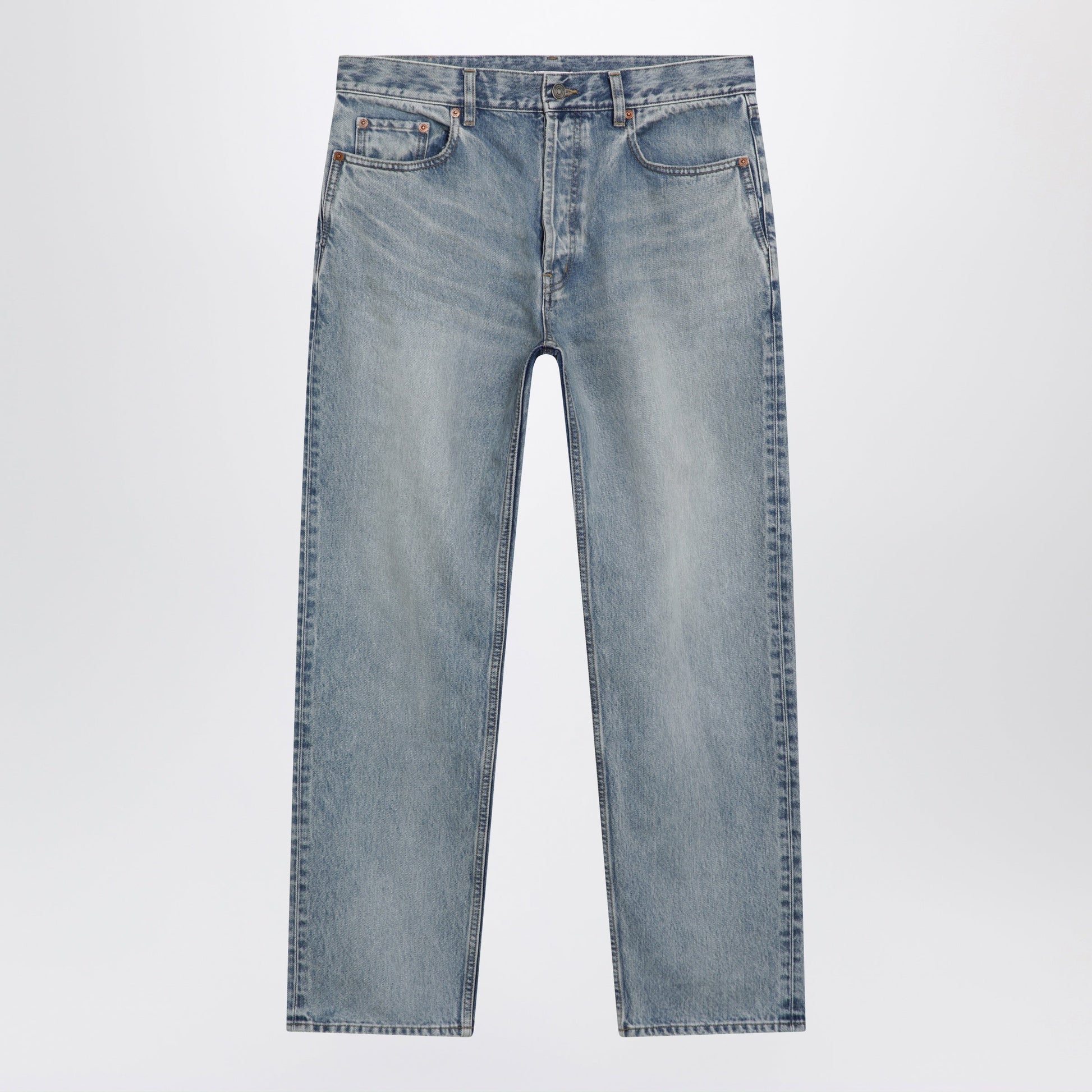 Saint Laurent Mick Long Jeans In South Blue Denim Men SAINT LAURENT