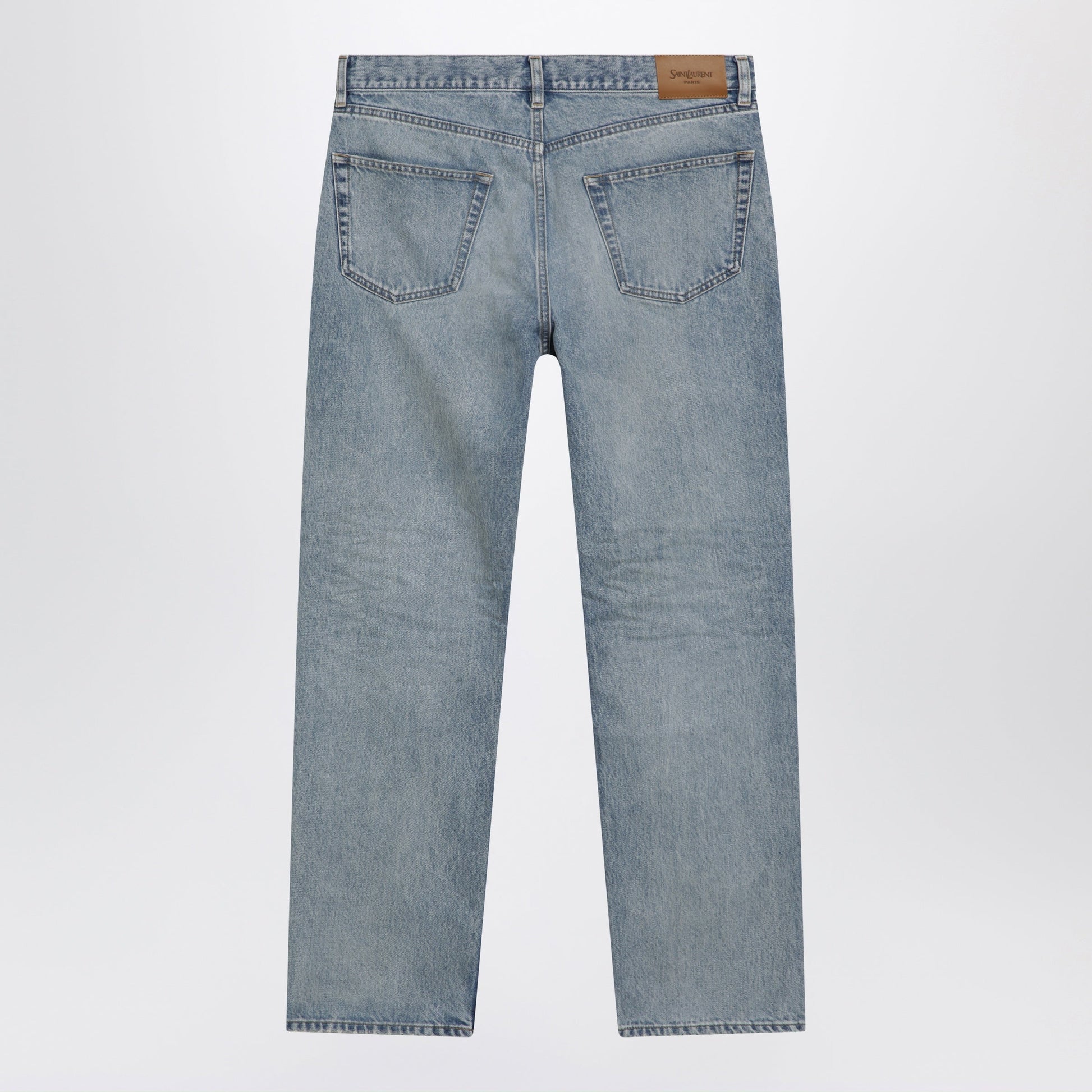 Saint Laurent Mick Long Jeans In South Blue Denim Men SAINT LAURENT