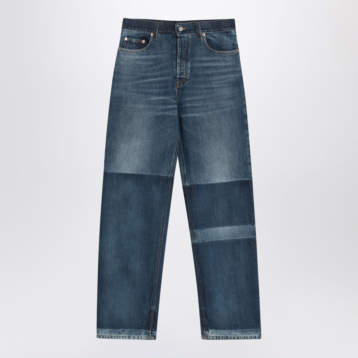 Gucci Two-Tone Wide-Leg Jeans With Stone-Washed Treatment Women GUCCI