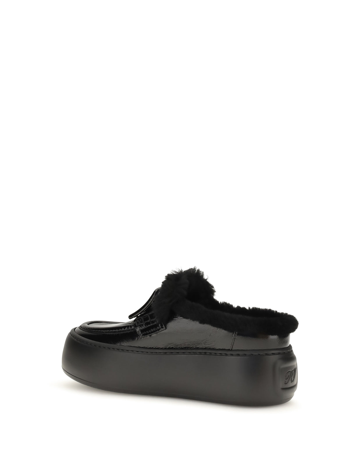 Roger Vivier Women Viv' Up Shearling Mules ROGER VIVIER