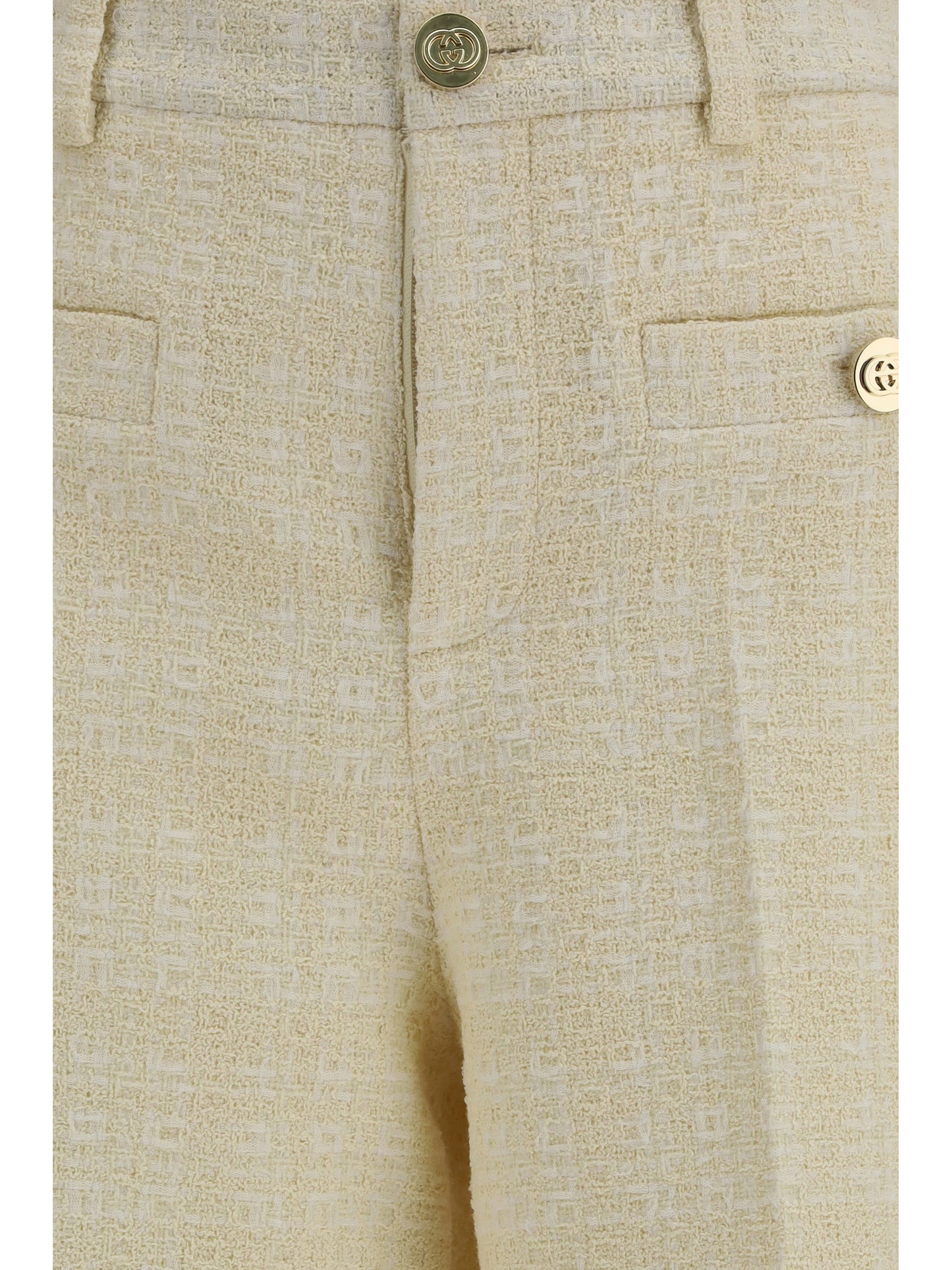 Gucci Women Cotton Tweed Check Pants GUCCI