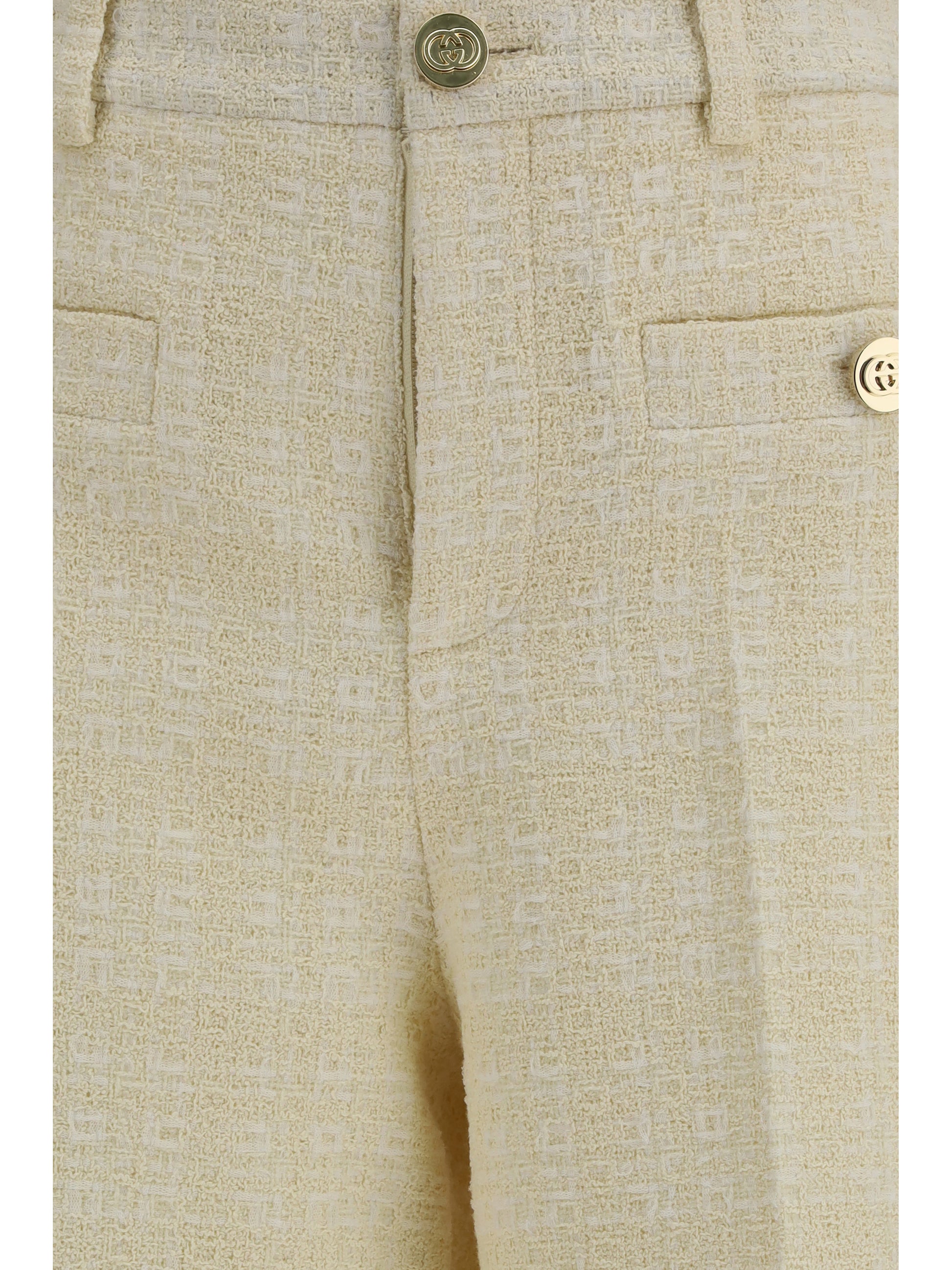 Gucci Women Cotton Tweed Check Pants GUCCI