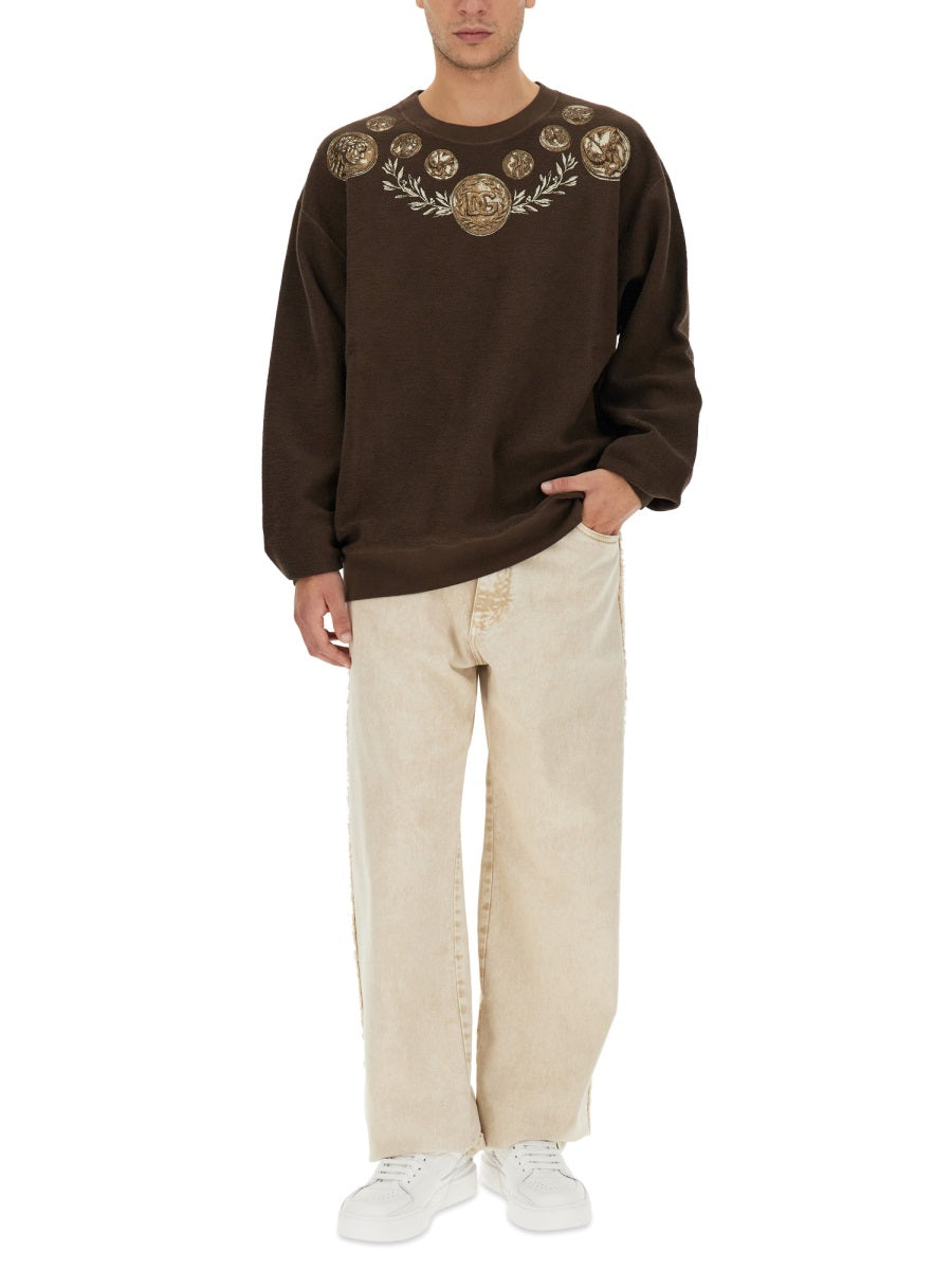 Dolce & Gabbana Men Coin Print Sweatshirt DOLCE & GABBANA