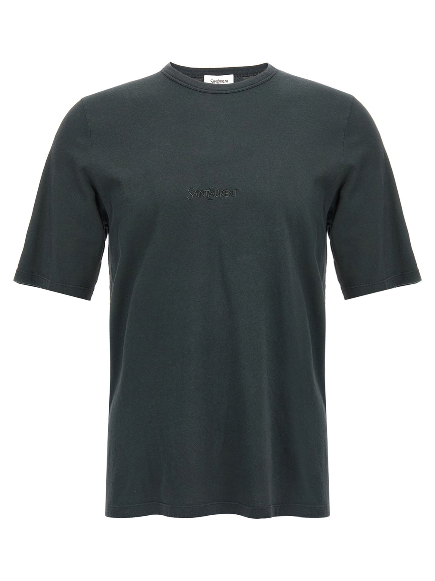 Saint Laurent Men Logo Embroidery T-Shirt SAINT LAURENT