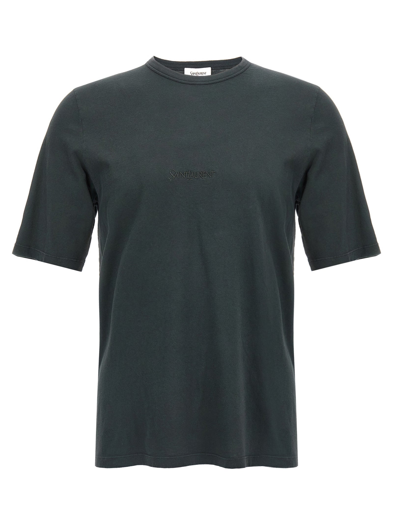 Saint Laurent Men Logo Embroidery T-Shirt SAINT LAURENT