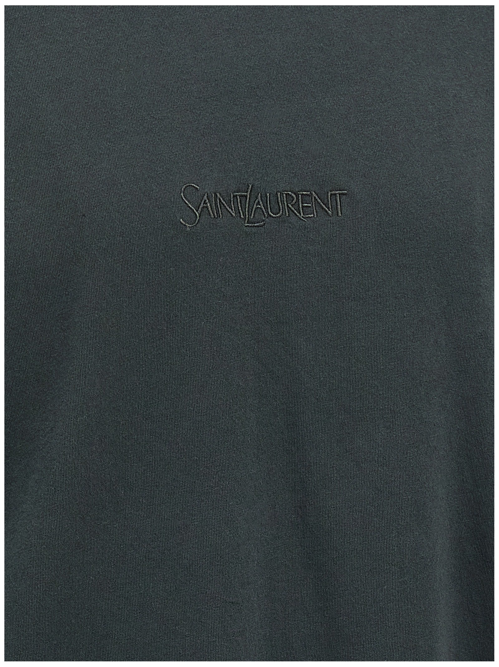 Saint Laurent Men Logo Embroidery T-Shirt SAINT LAURENT