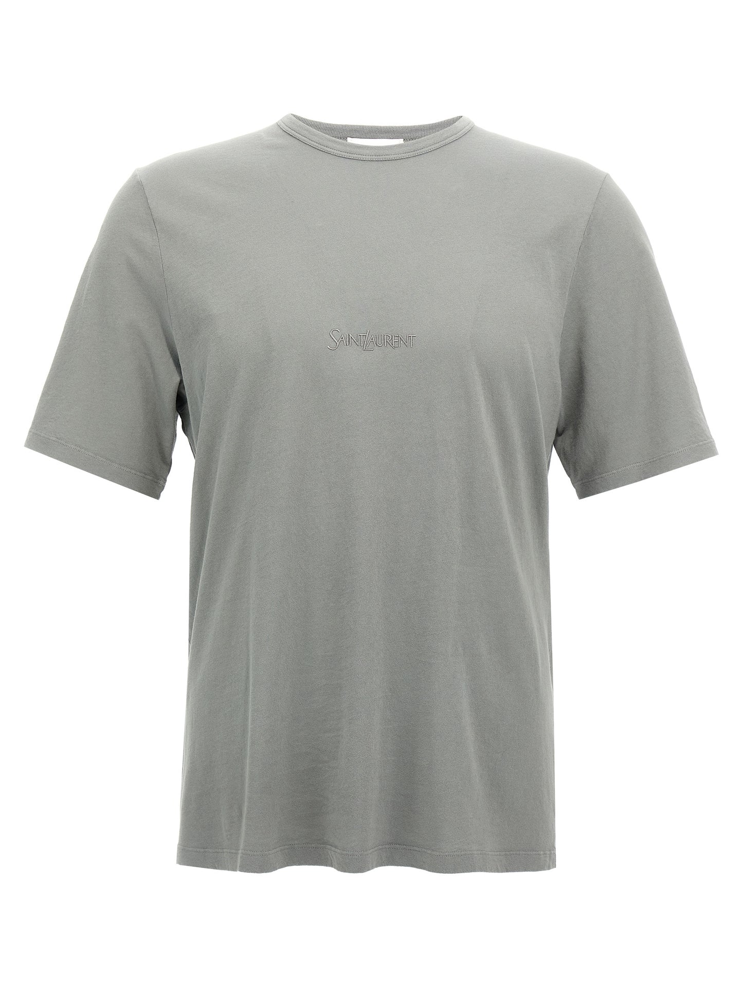 Saint Laurent Men Logo Embroidery T-Shirt SAINT LAURENT
