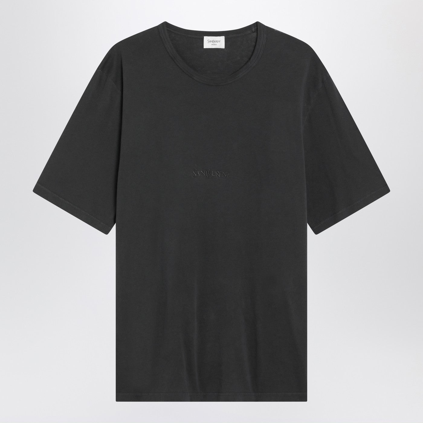 Saint Laurent Black Washed Cotton T-Shirt Men SAINT LAURENT