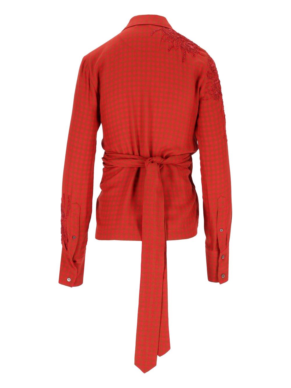 Dries Van Noten Women Wrap Shirt With Embroidery DRIES VAN NOTEN