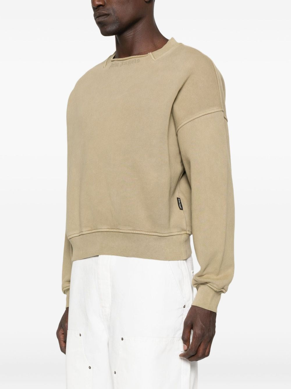 Palm Angels Men Curved Logo Sweatshirt PALM ANGELS