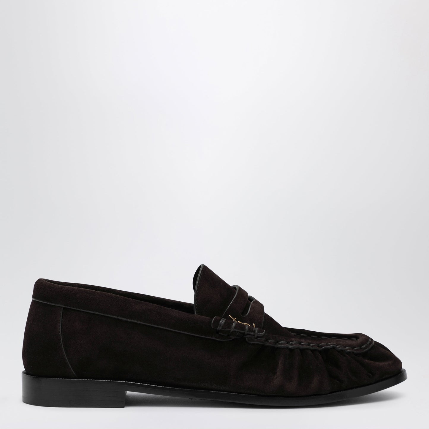 Saint Laurent Brown Le Loafer Moccasins In Suede Women SAINT LAURENT