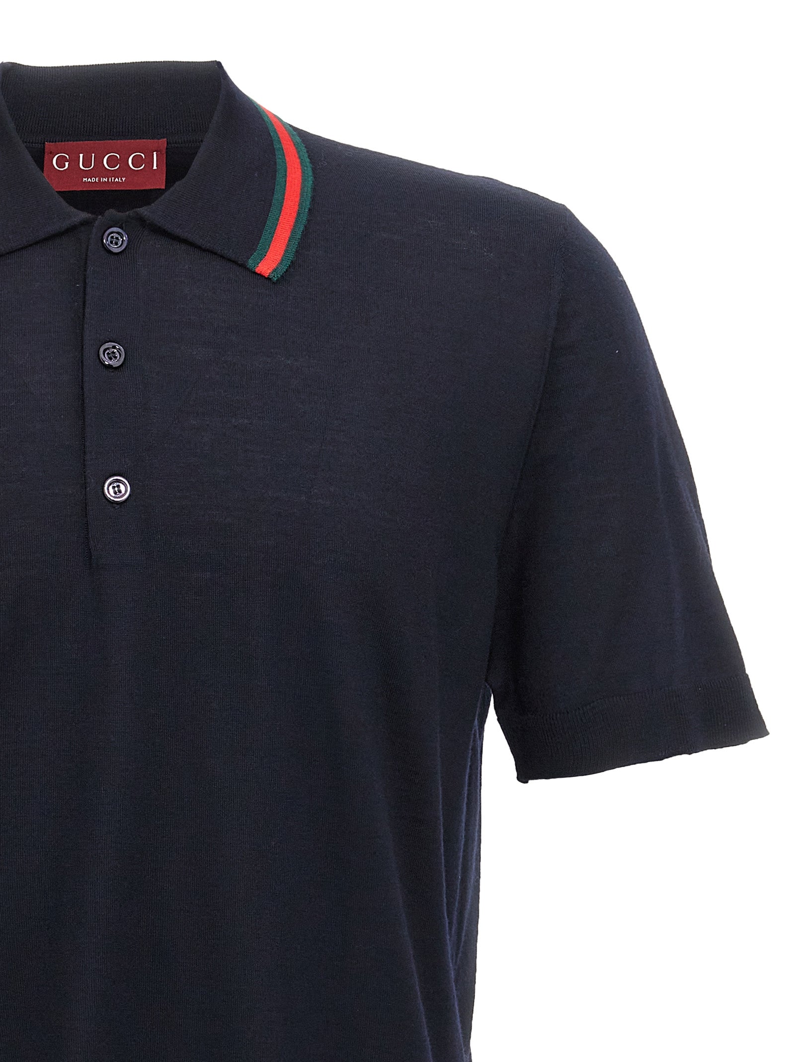Gucci Men Web Ribbon Polo Shirt GUCCI