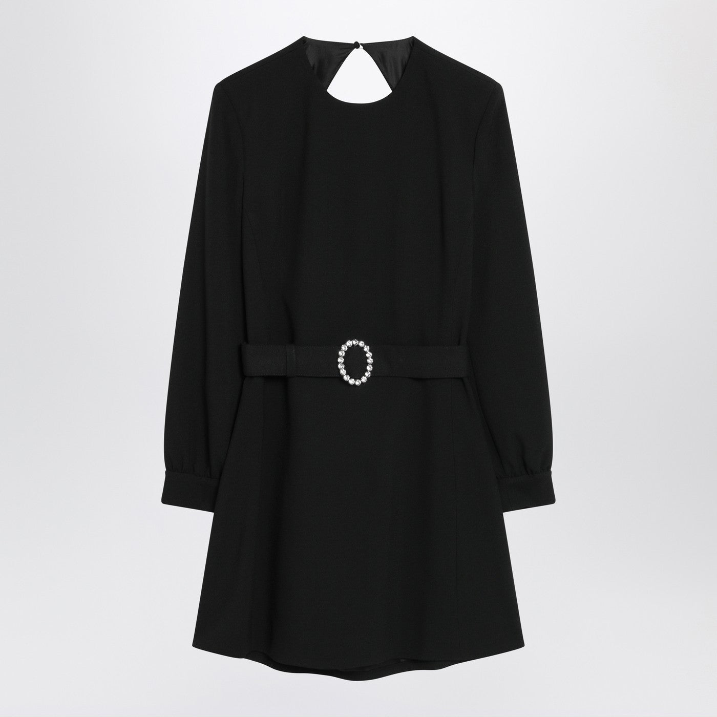 Saint Laurent Black Mini Dress With Belt Women SAINT LAURENT
