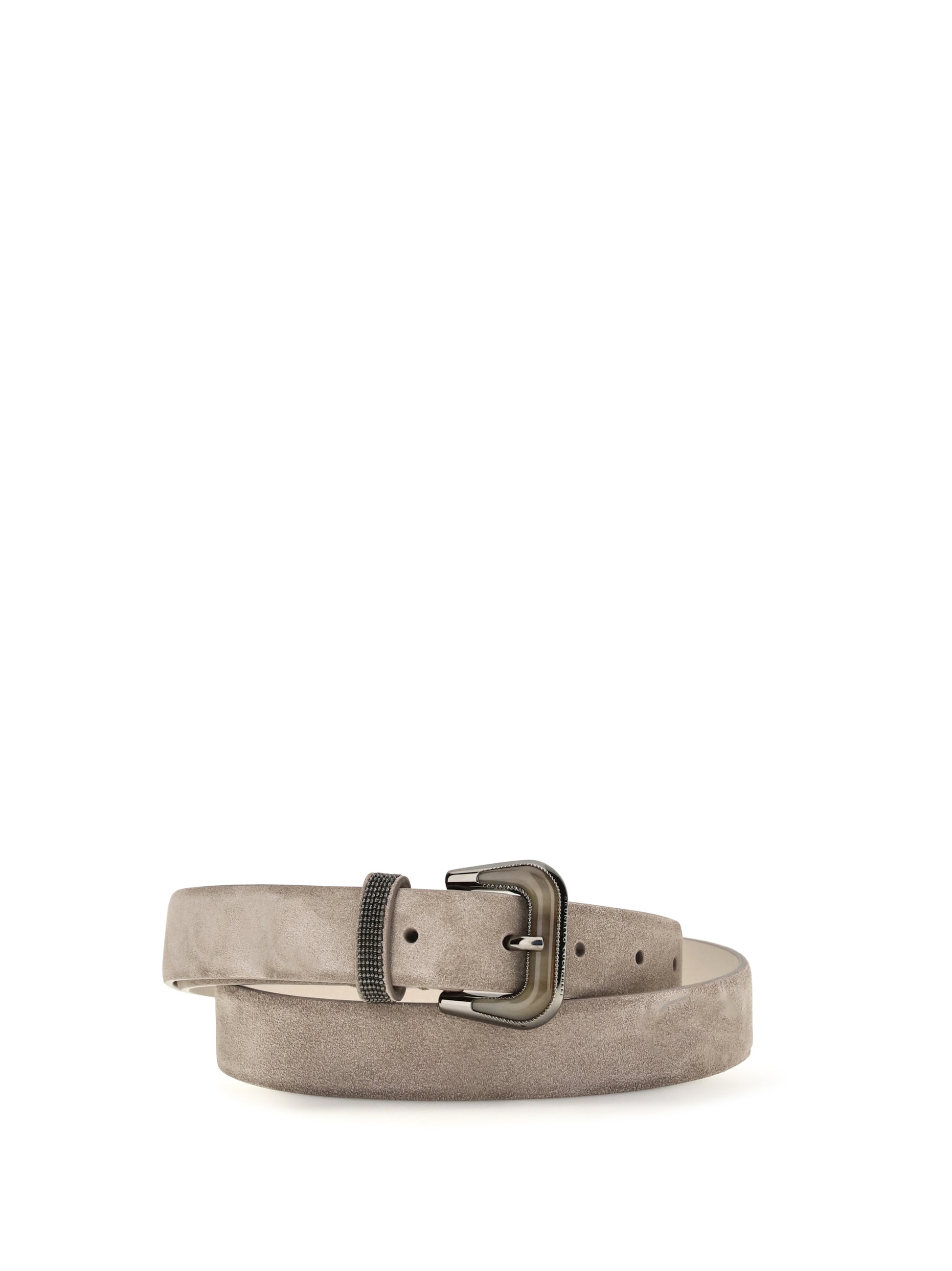 Brunello Cucinelli Women Suede Belt With Shiny Loop BRUNELLO CUCINELLI
