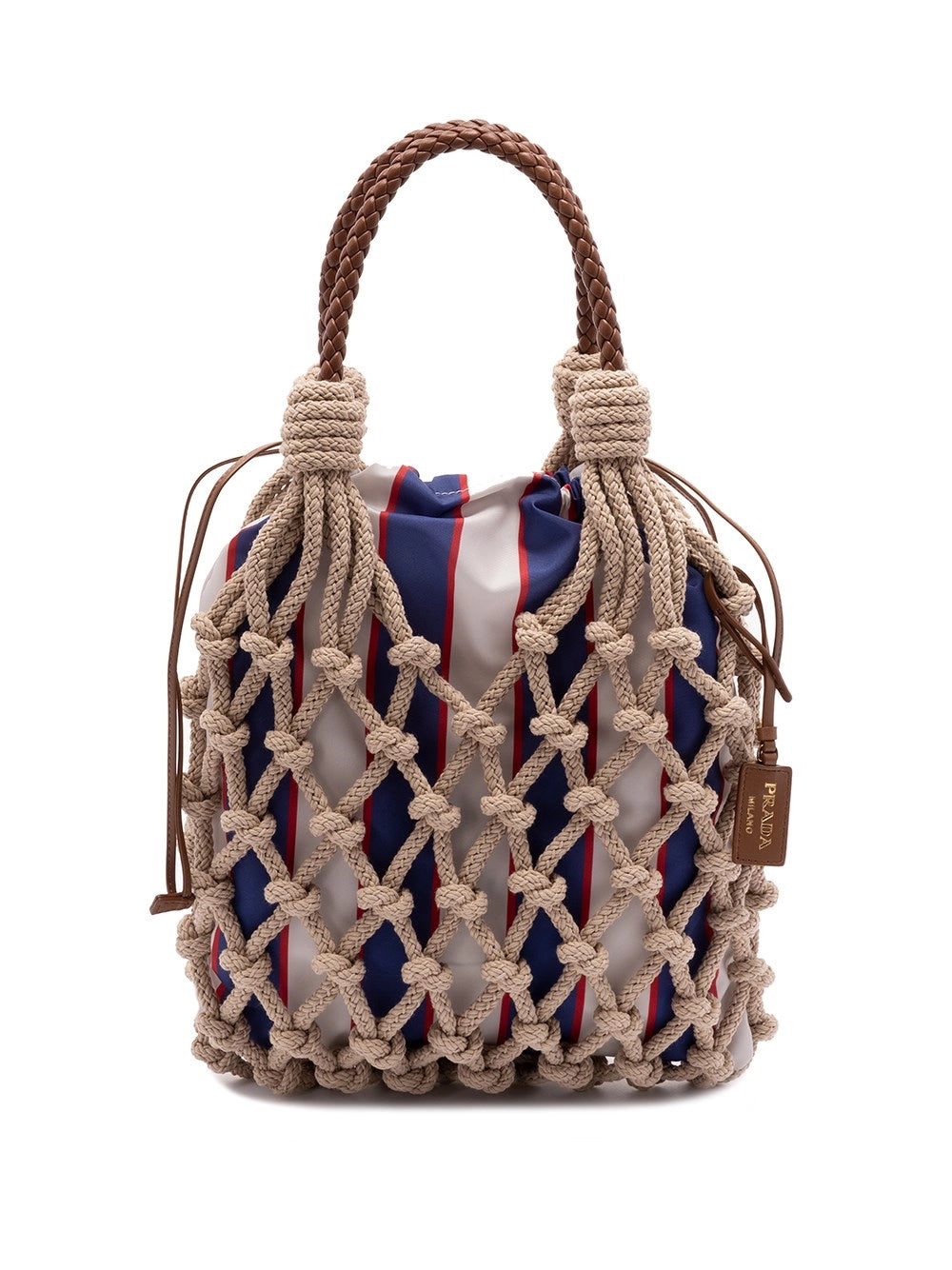Prada Women ``Prada Noué` Cotton And Leather Handbag PRADA