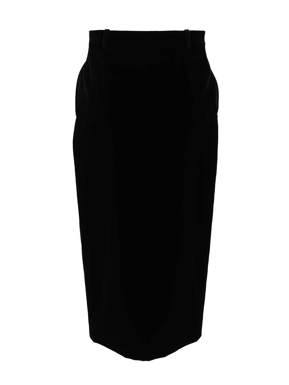 Saint Laurent Women Wrap Midi Skirt SAINT LAURENT