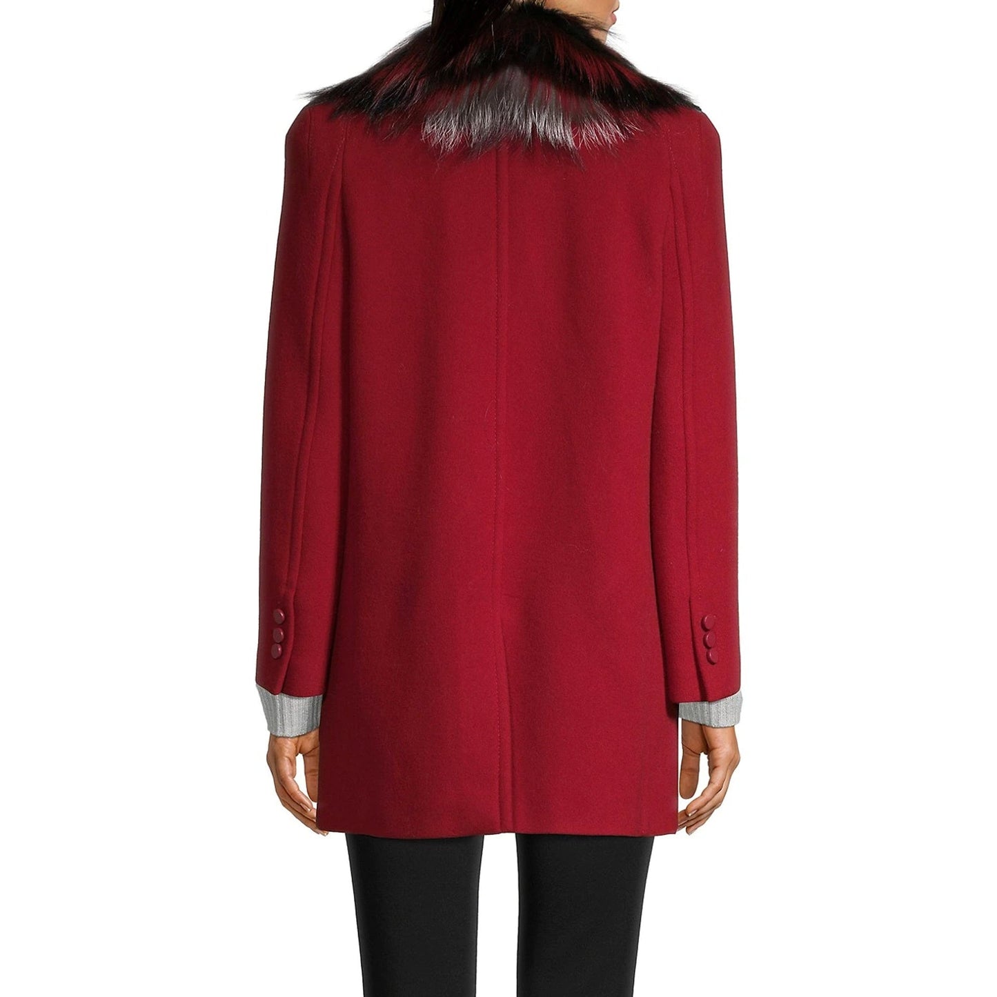 Fendi Fur Collar Wool Coat Women FENDI