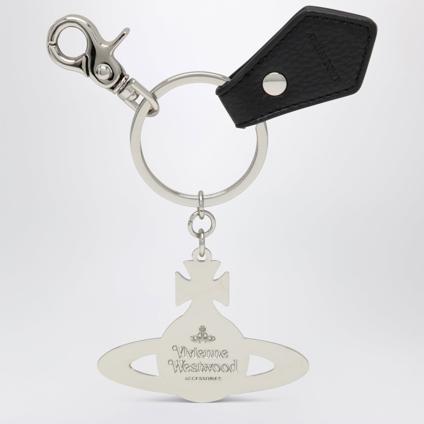 Vivienne Westwood Hammered Orb Keyring In Hammered Iron, Silver Women VIVIENNE WESTWOOD