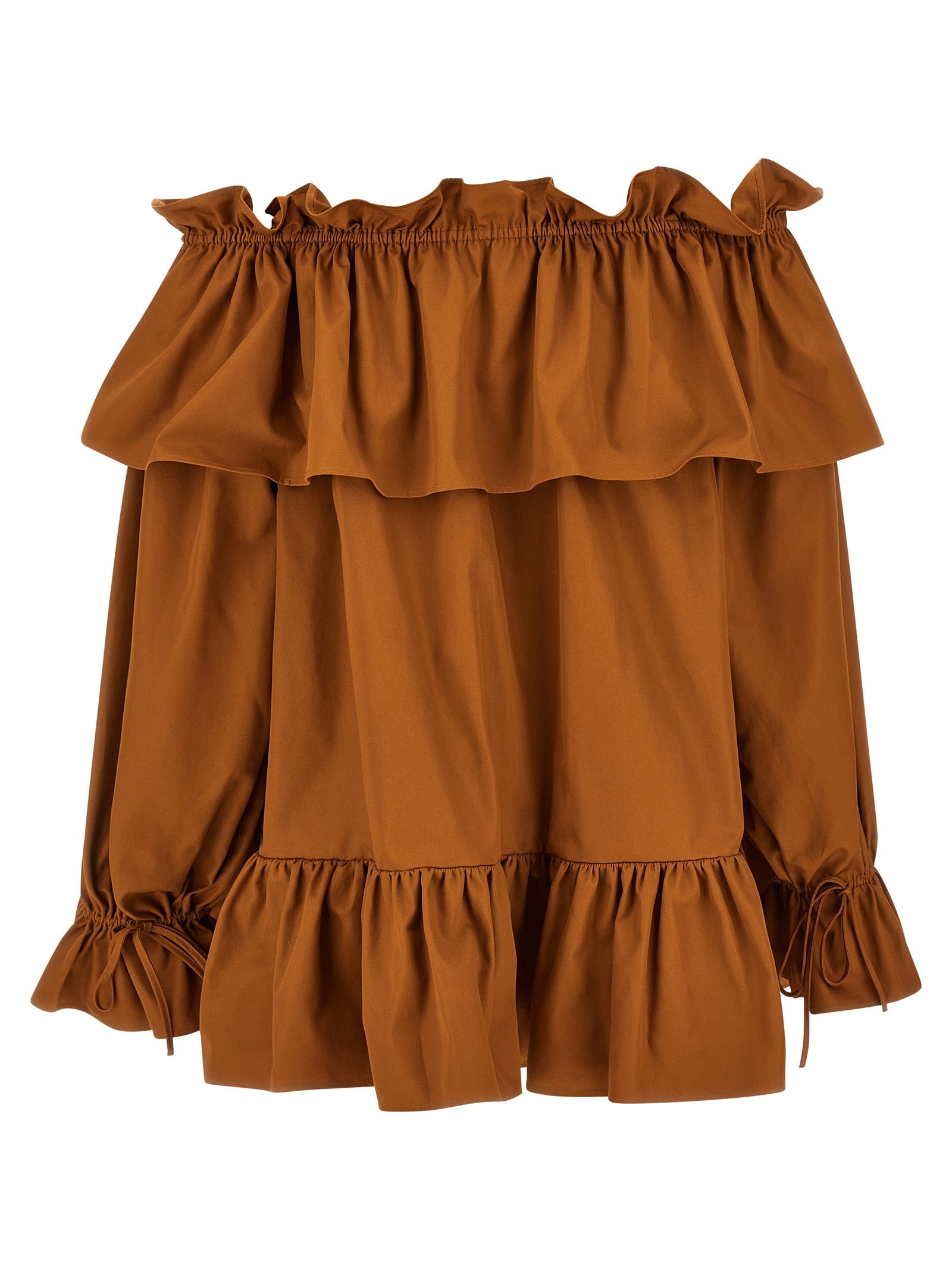 Saint Laurent Women Flounces Mini Dress SAINT LAURENT