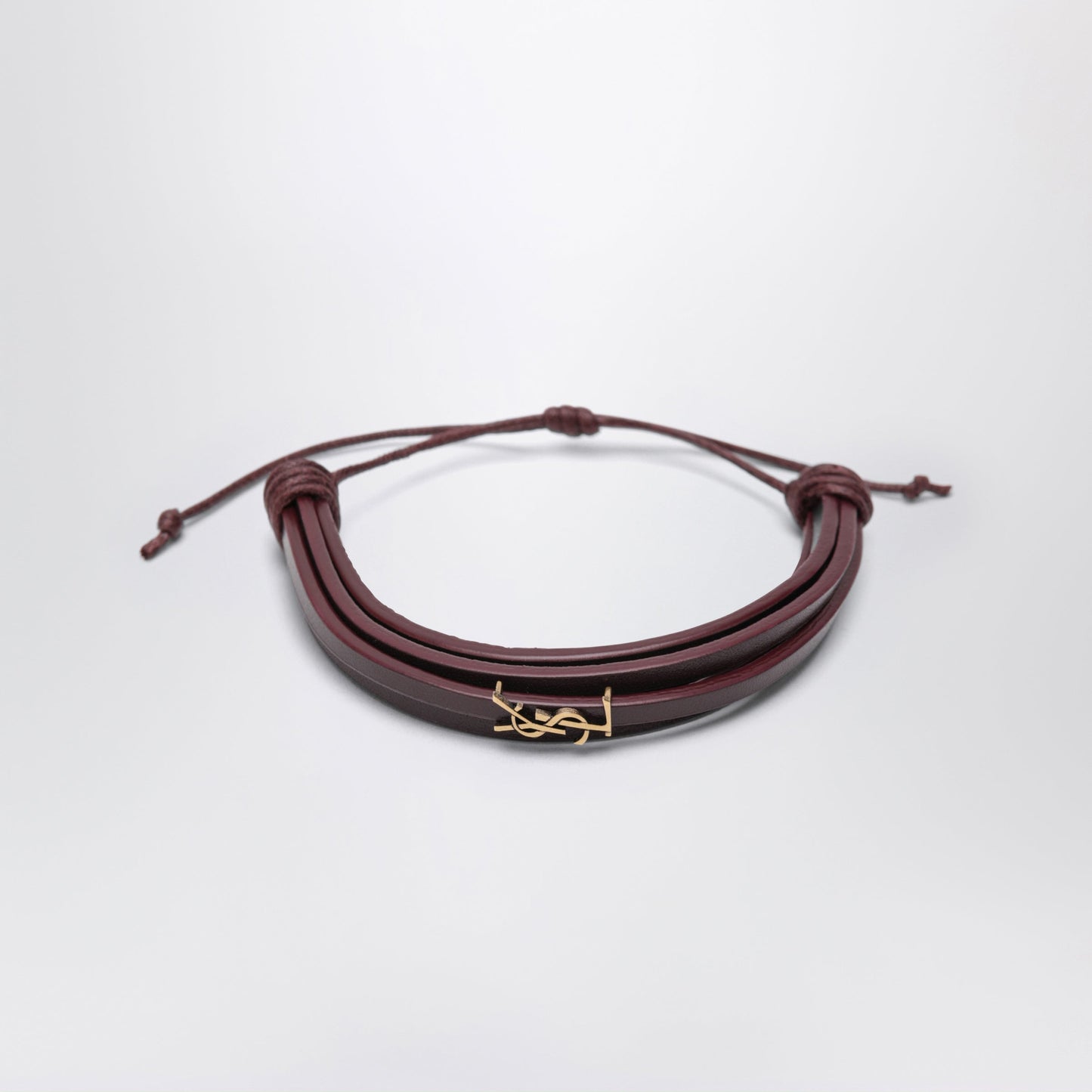 Saint Laurent Cassandre Multi-Wrap Leather Bracelet Women SAINT LAURENT