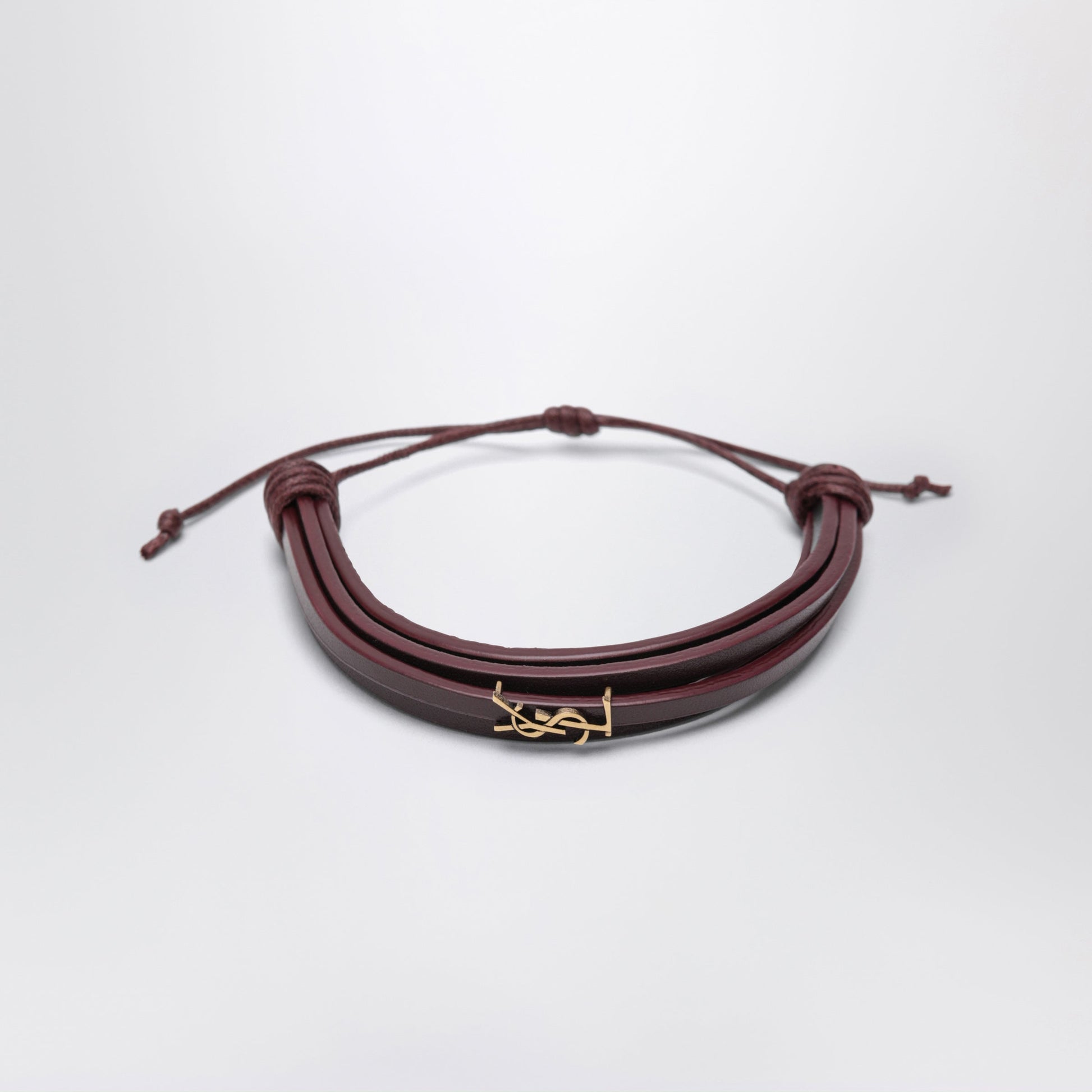Saint Laurent Cassandre Multi-Wrap Leather Bracelet Women SAINT LAURENT