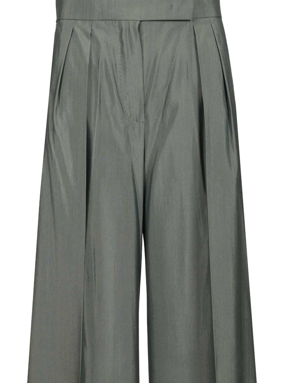 Max Mara Women Wide-Leg Trousers In Wool And Silk MAX MARA