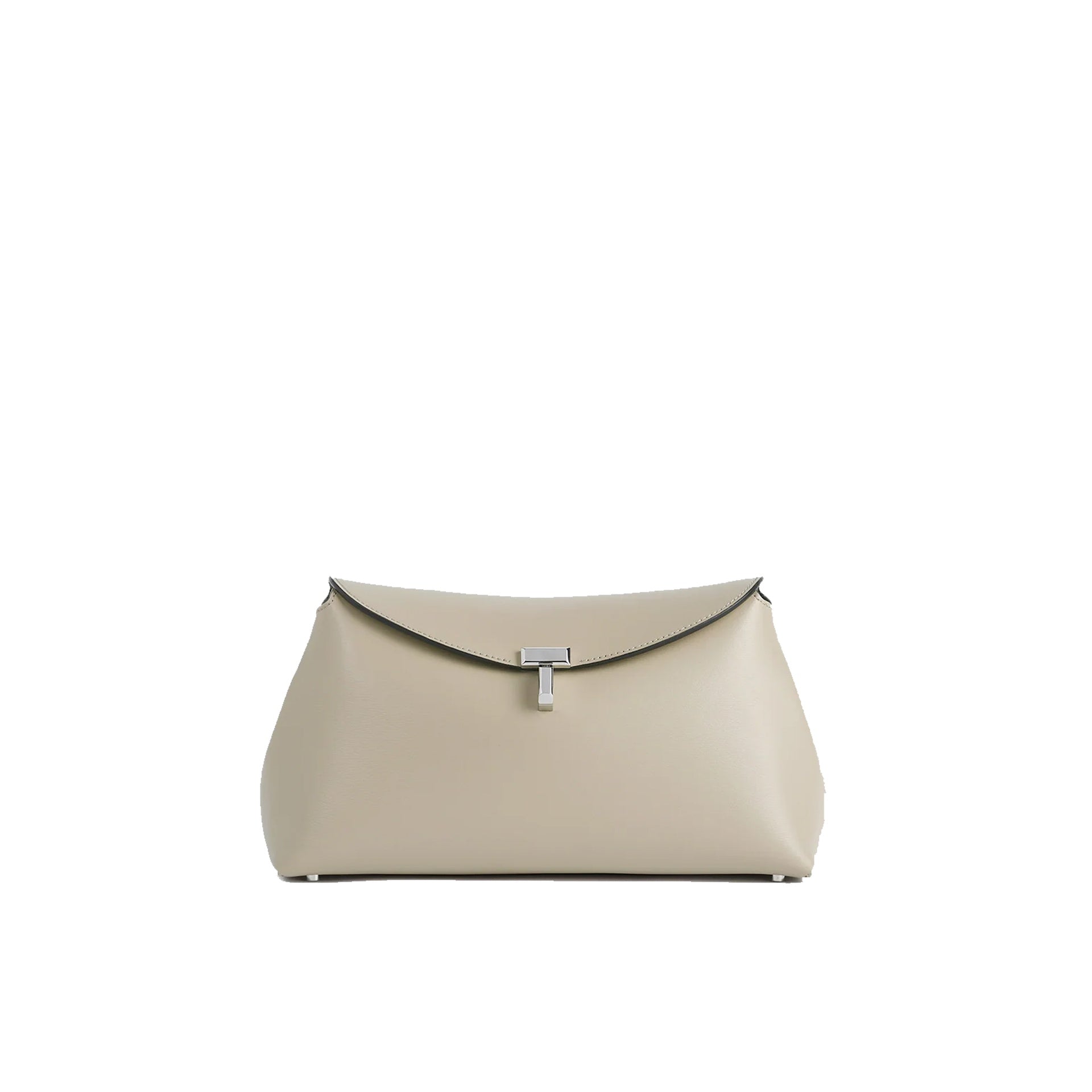 Toteme T-Lock Leather Clutch Bag Women TOTEME