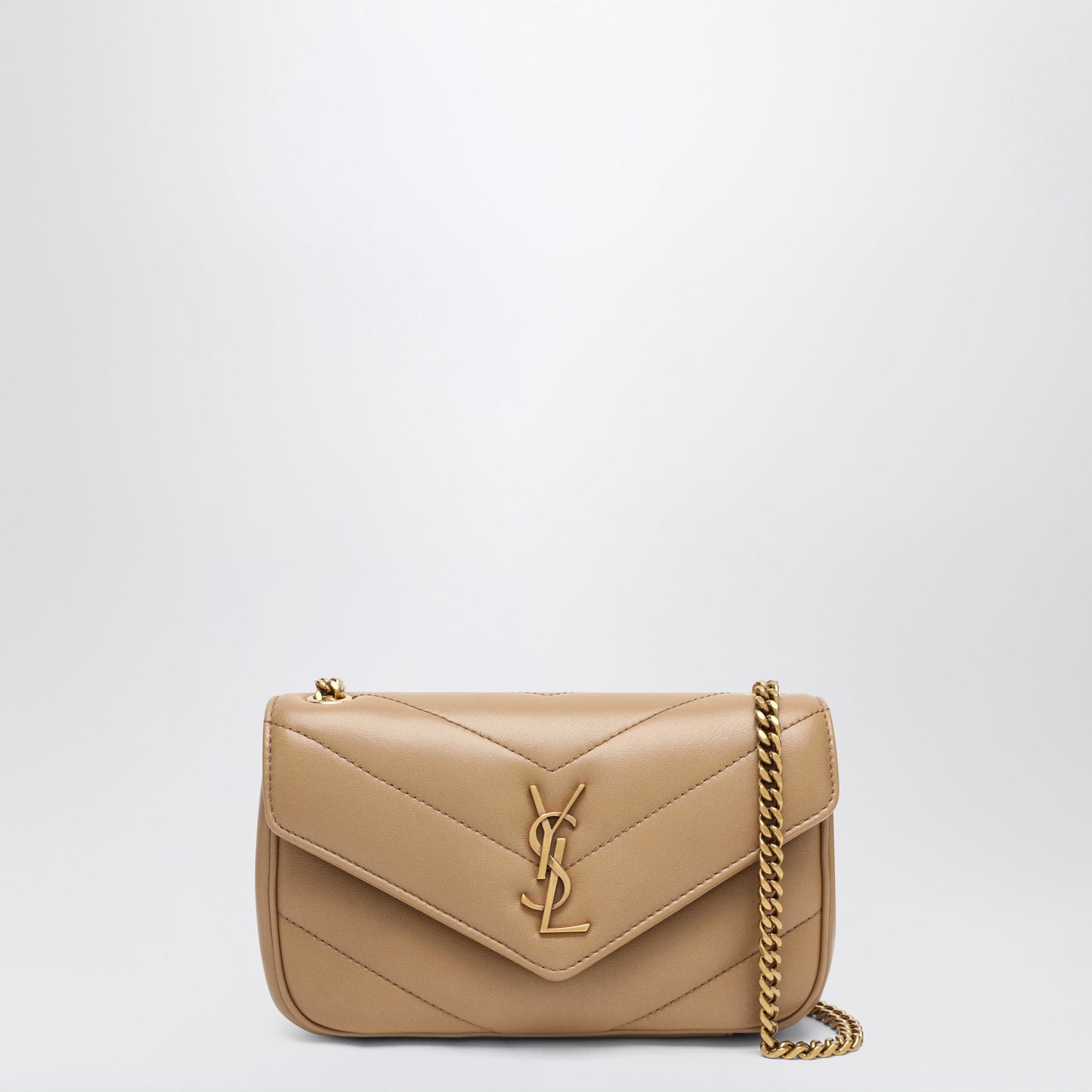 Saint Laurent Loulou Mini Beige Leather Bag Women SAINT LAURENT