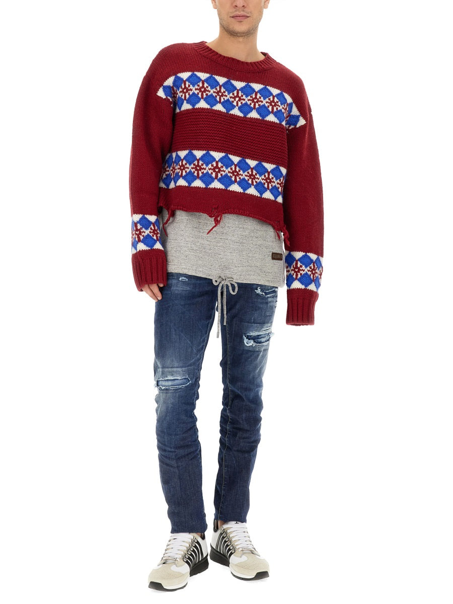 Dsquared Men Jacquard Knit DSQUARED2